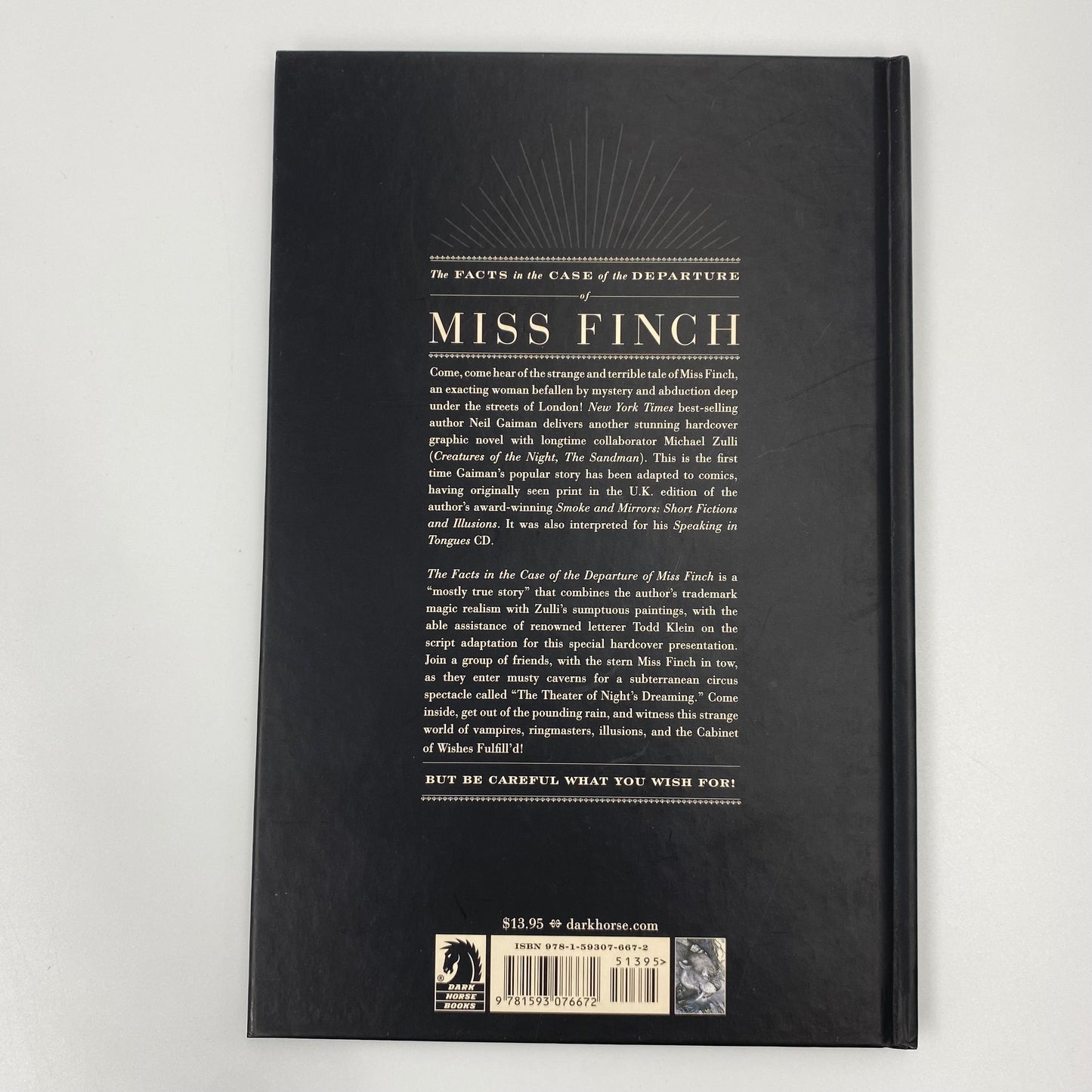 The Facts in the Case of the Departure of Miss Finch first edition hardcover (2008) Dark Horse