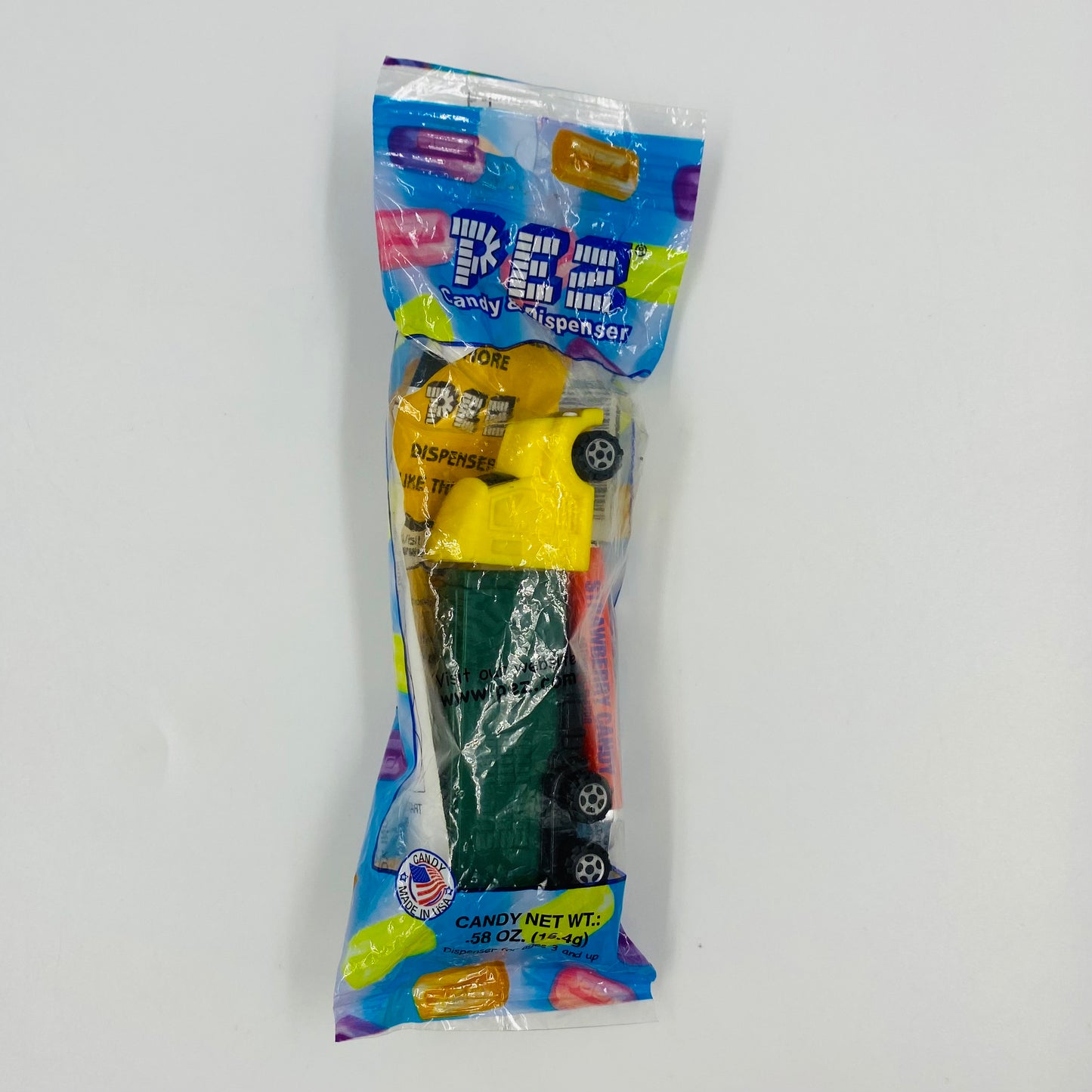 PEZ Trucks Series E yellow cab/green trailer PEZ dispenser (2004) bagged 5.9 China