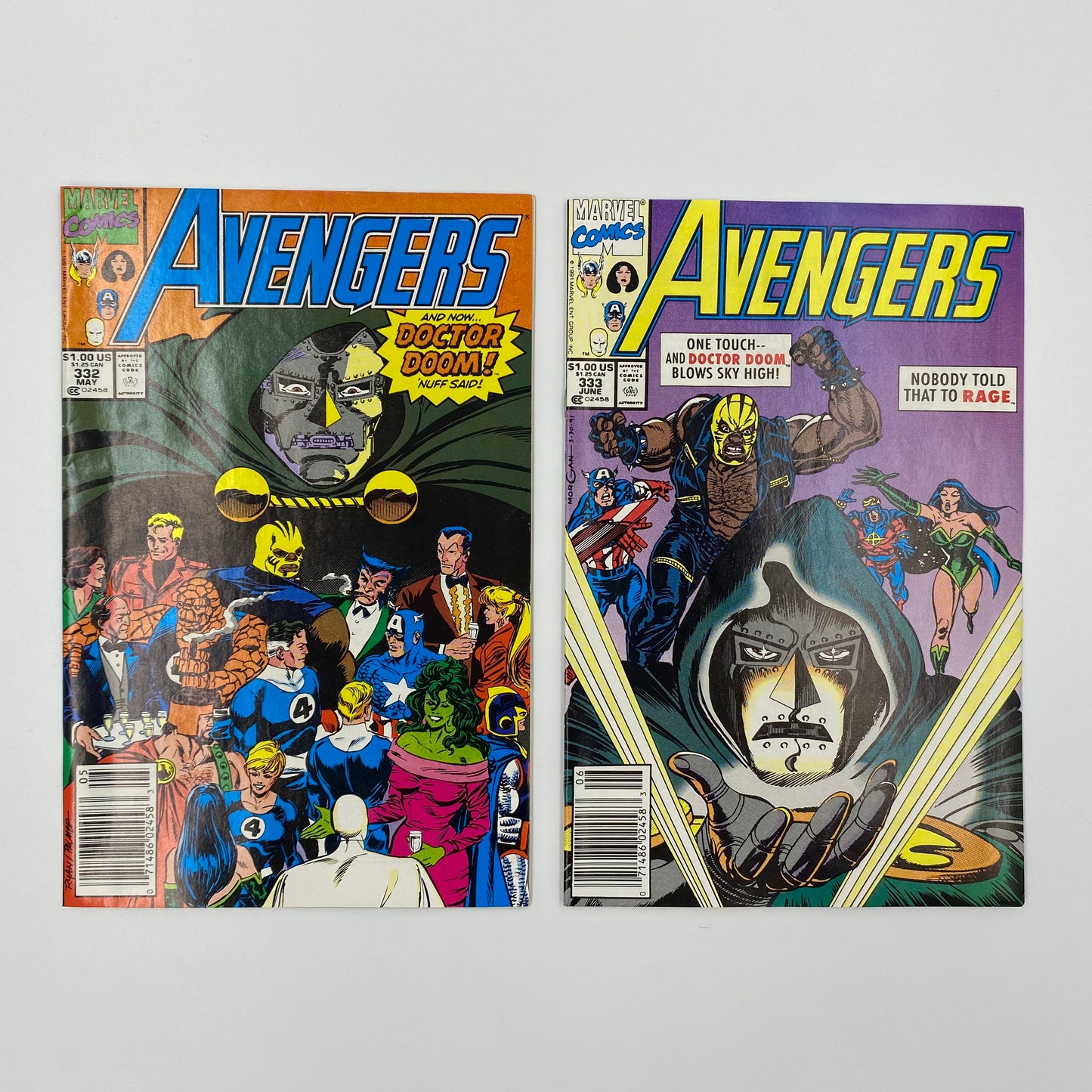 Avengers #332 & #333 "and now...DOCTOR DOOM! 'nuff said!" (1991) Marvel