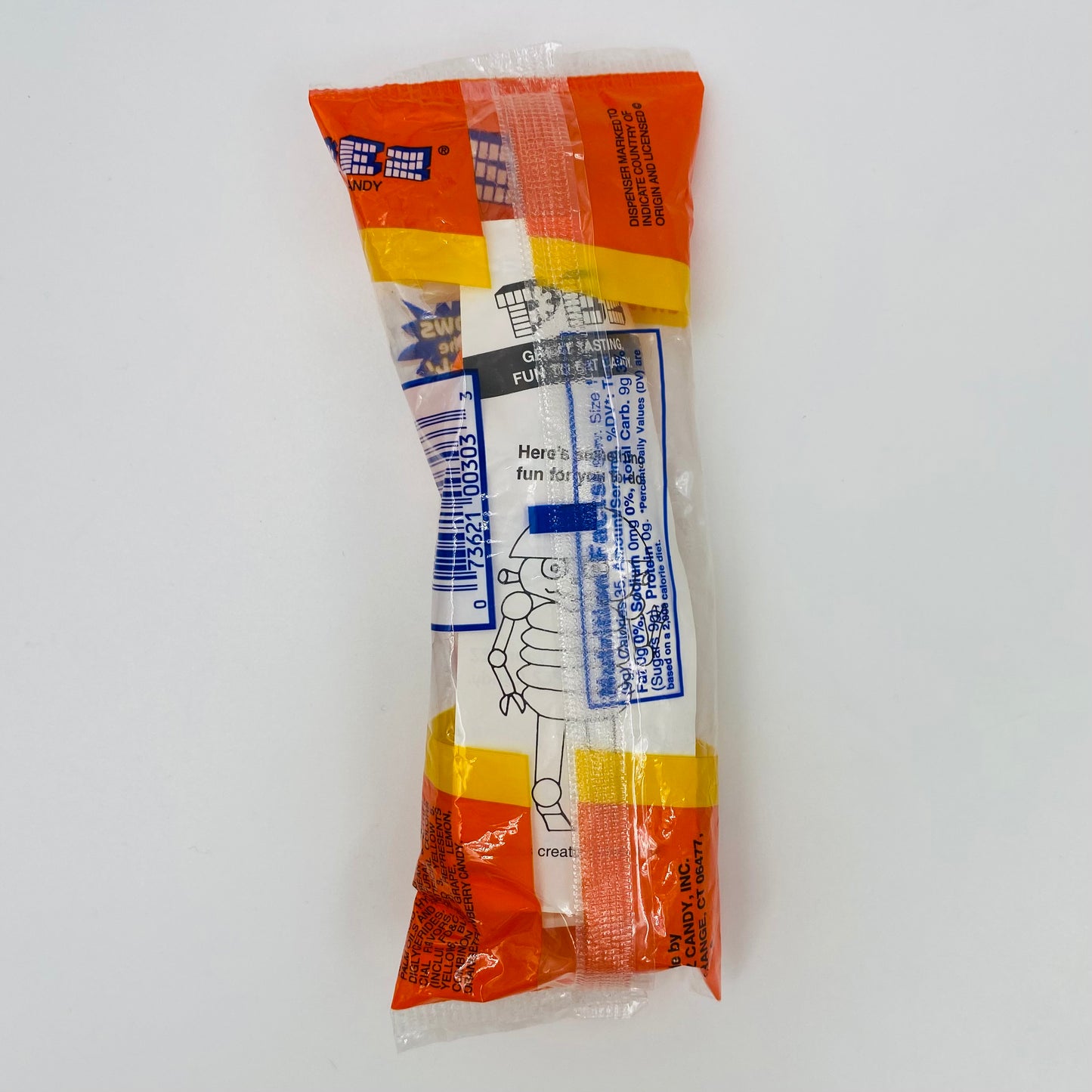 Halloween Glow in the Dark Jack O Lantern PEZ dispenser (2003) bagged 4.9 Hungary orange cello