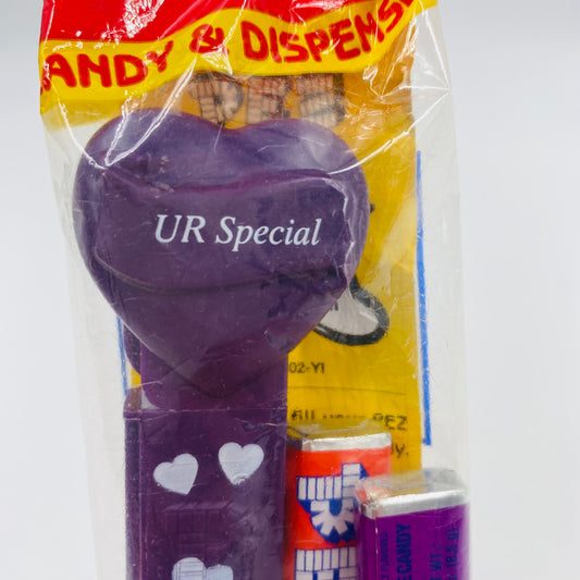 Valentine's Day Heart “UR Special” purple PEZ dispenser (2005) bagged 4.9 Hungary red cello