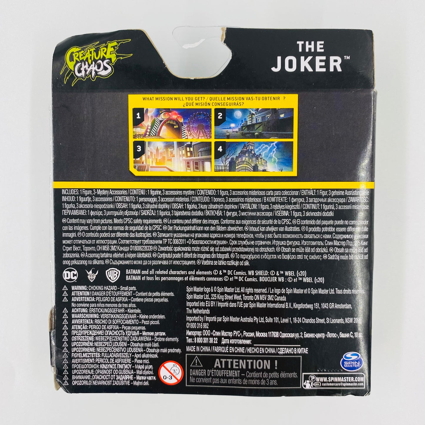 Batman The Caped Crusader Creature Chaos The Joker carded 4” action figure (2020) Spin Master