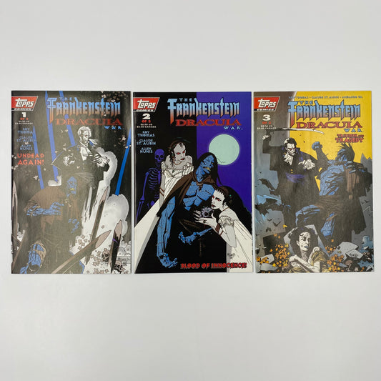 The Frankenstein Dracula War #1-3 (1995) Topps (FN, FN, FN)