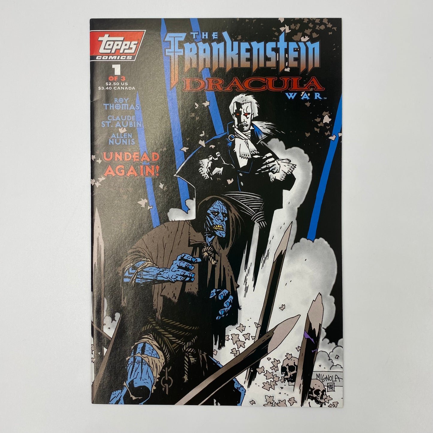 The Frankenstein Dracula War #1-3 (1995) Topps (FN, FN, FN)