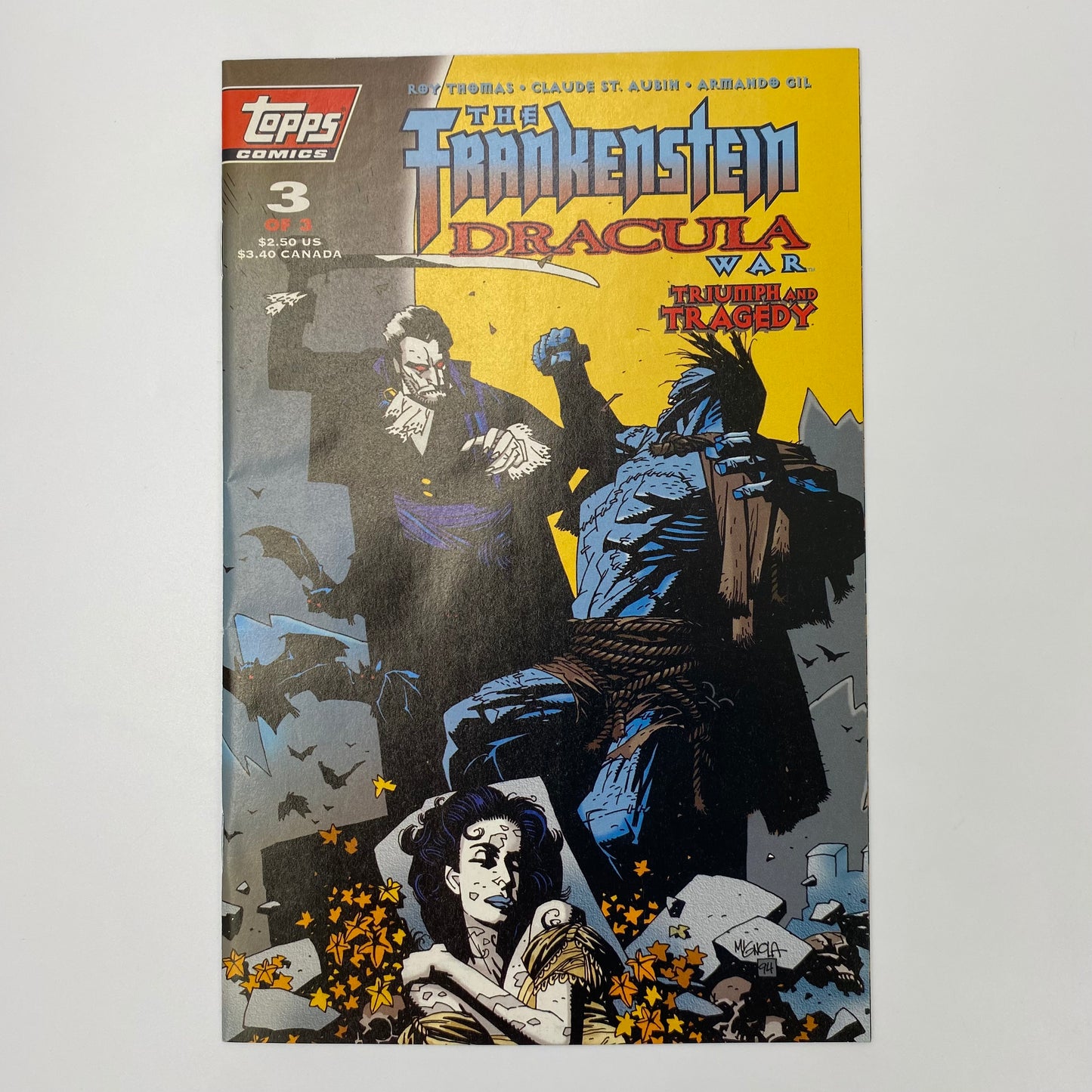 The Frankenstein Dracula War #1-3 (1995) Topps (FN, FN, FN)