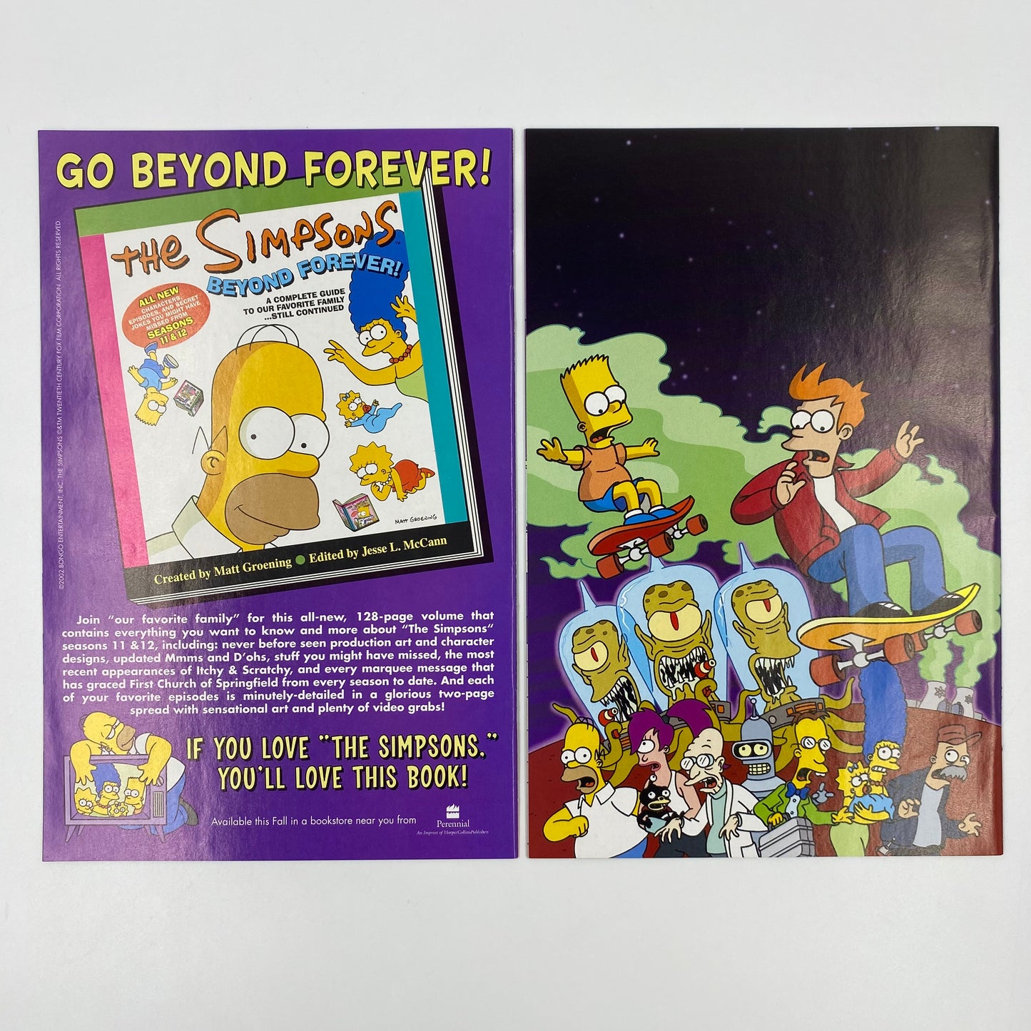 Futurama Simpsons Infinitely Secret Crossover Crisis #1 & 2 (2002-2003) Bongo (FN+, FN+)