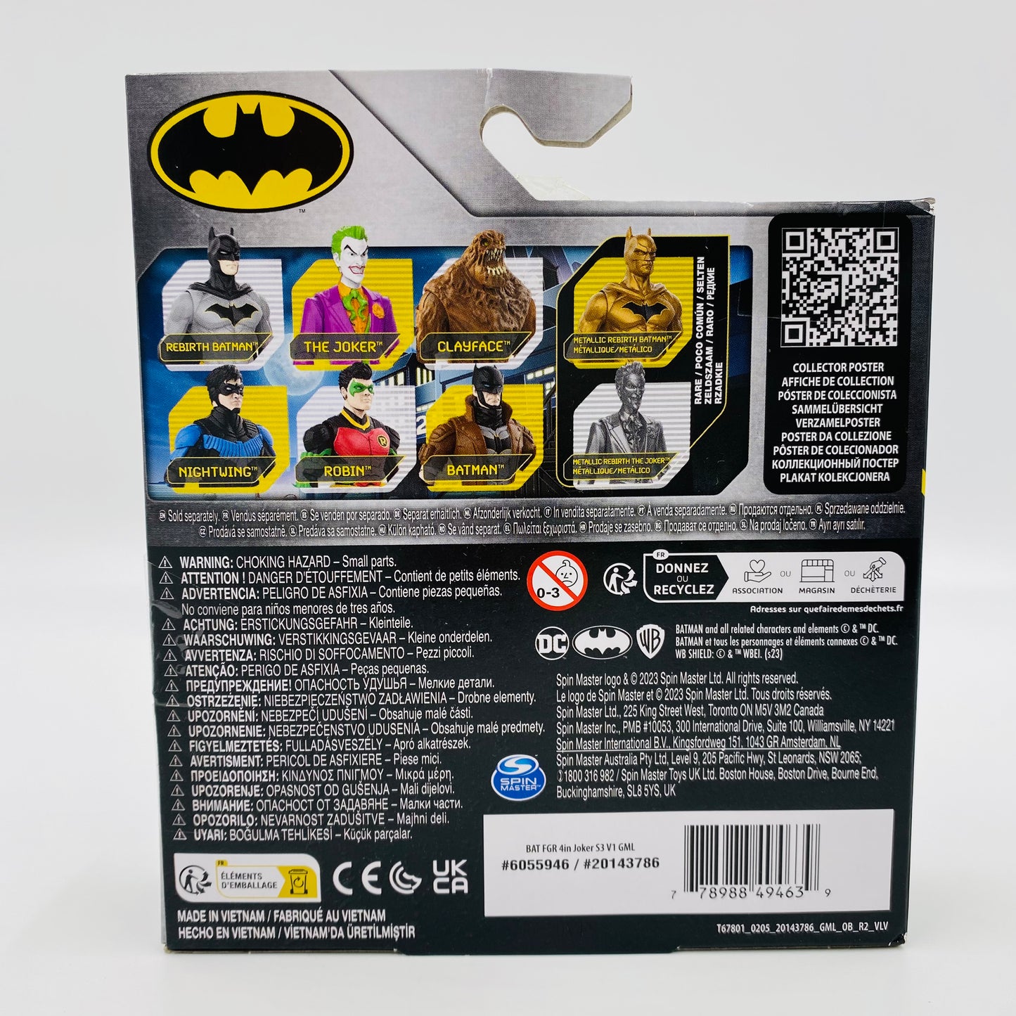 Batman Rebirth Joker carded 4” action figure (2024) Spin Master