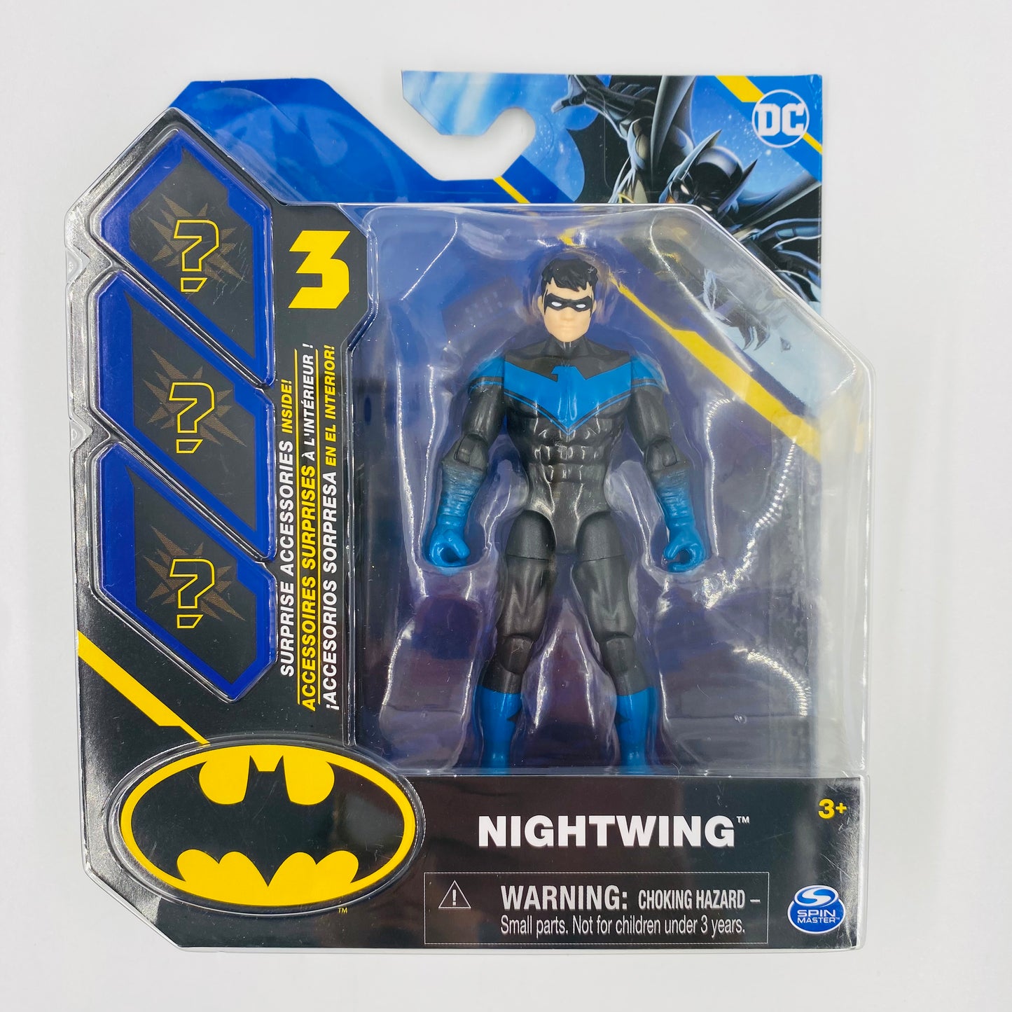 Batman Nightwing (metallic costume) carded 4” action figure (2023) Spin Master