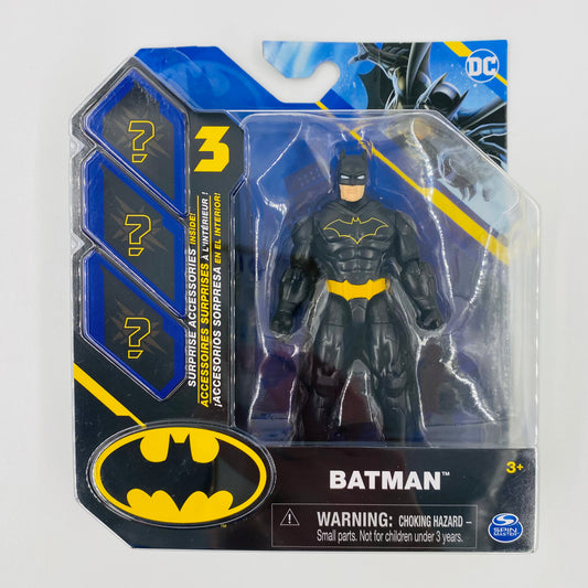 Batman Batman (black costume w/black emblem ) carded 4” action figure (2023) Spin Master