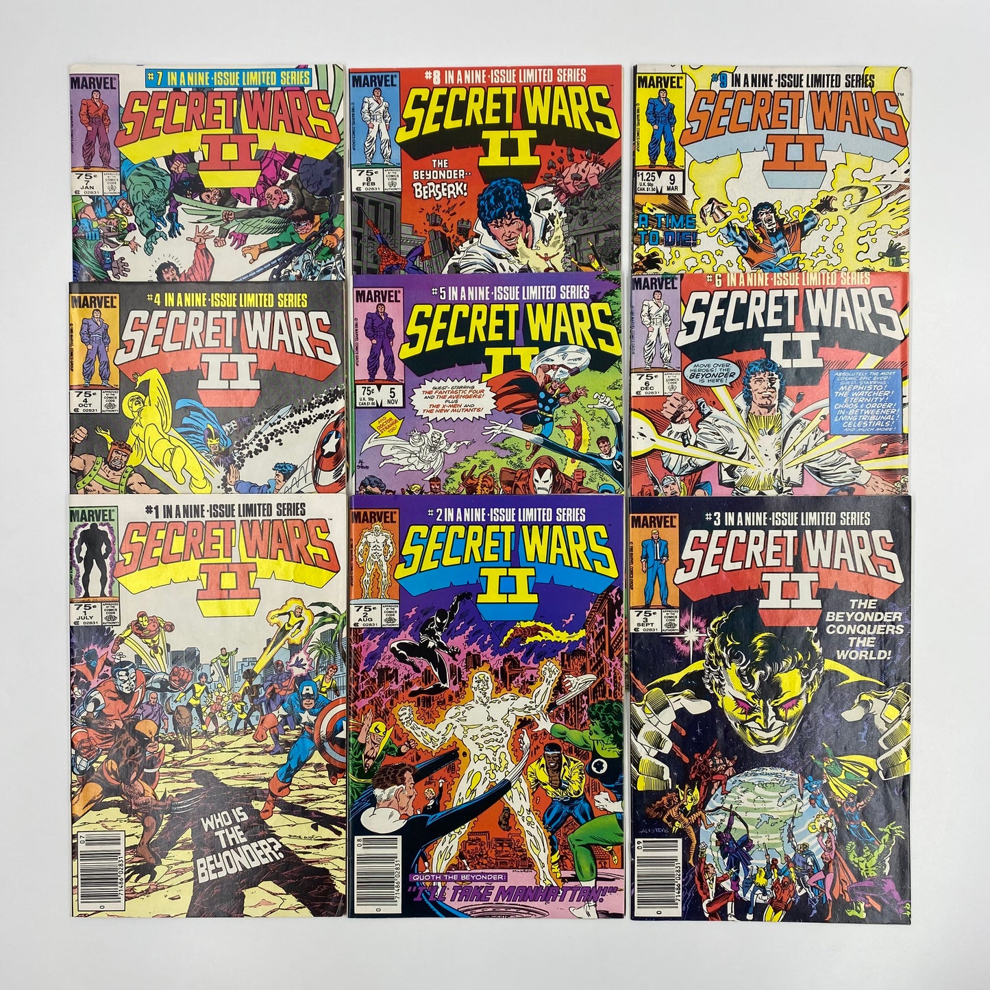 Secret Wars II #1-9 (1985-1986) Marvel (VG to FN)