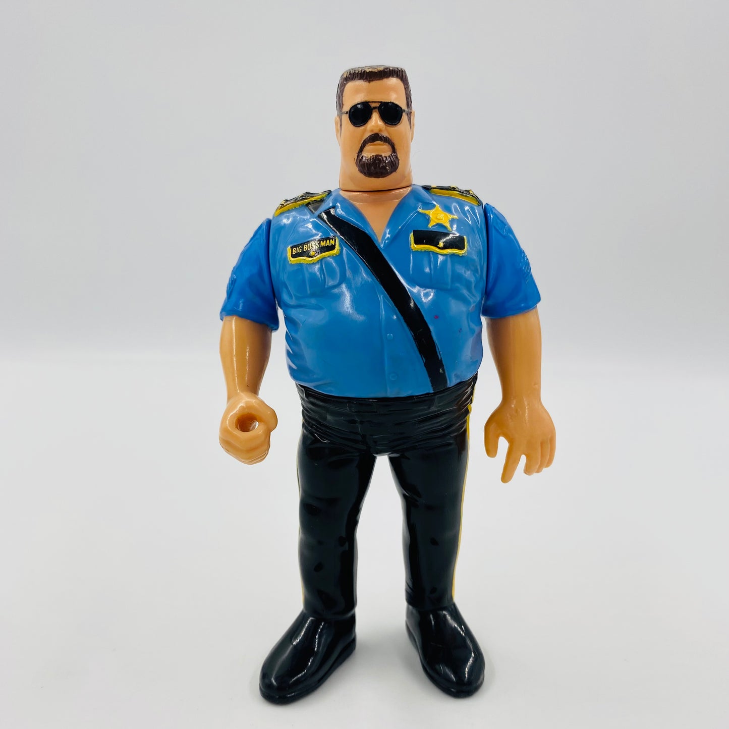 WWF World Wrestling Federation series 1 Big Boss Man loose action figure with Hard Time Slam! (1990) Hasbro