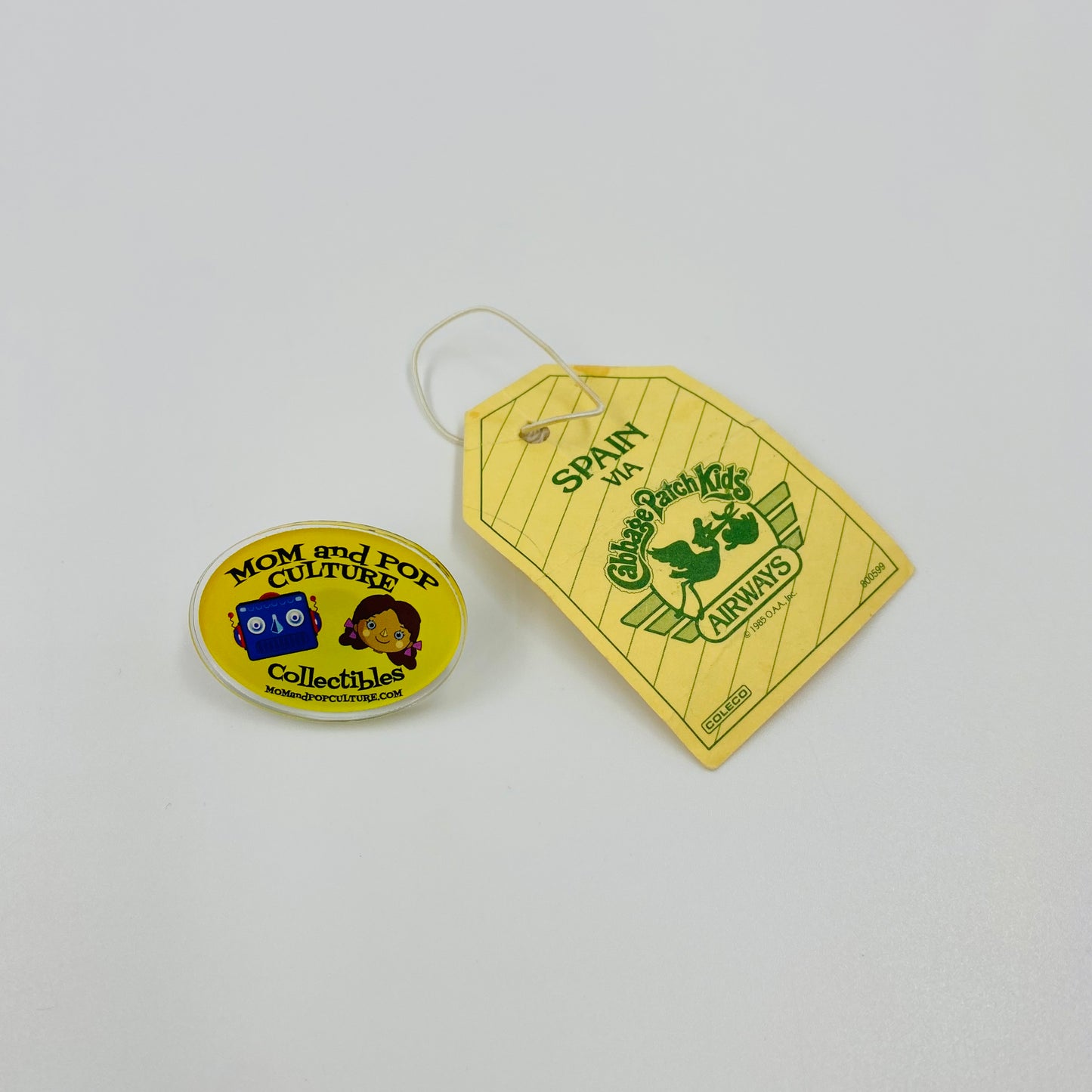 Cabbage Patch Kids Airways via Spain luggage tag (1985) Coleco