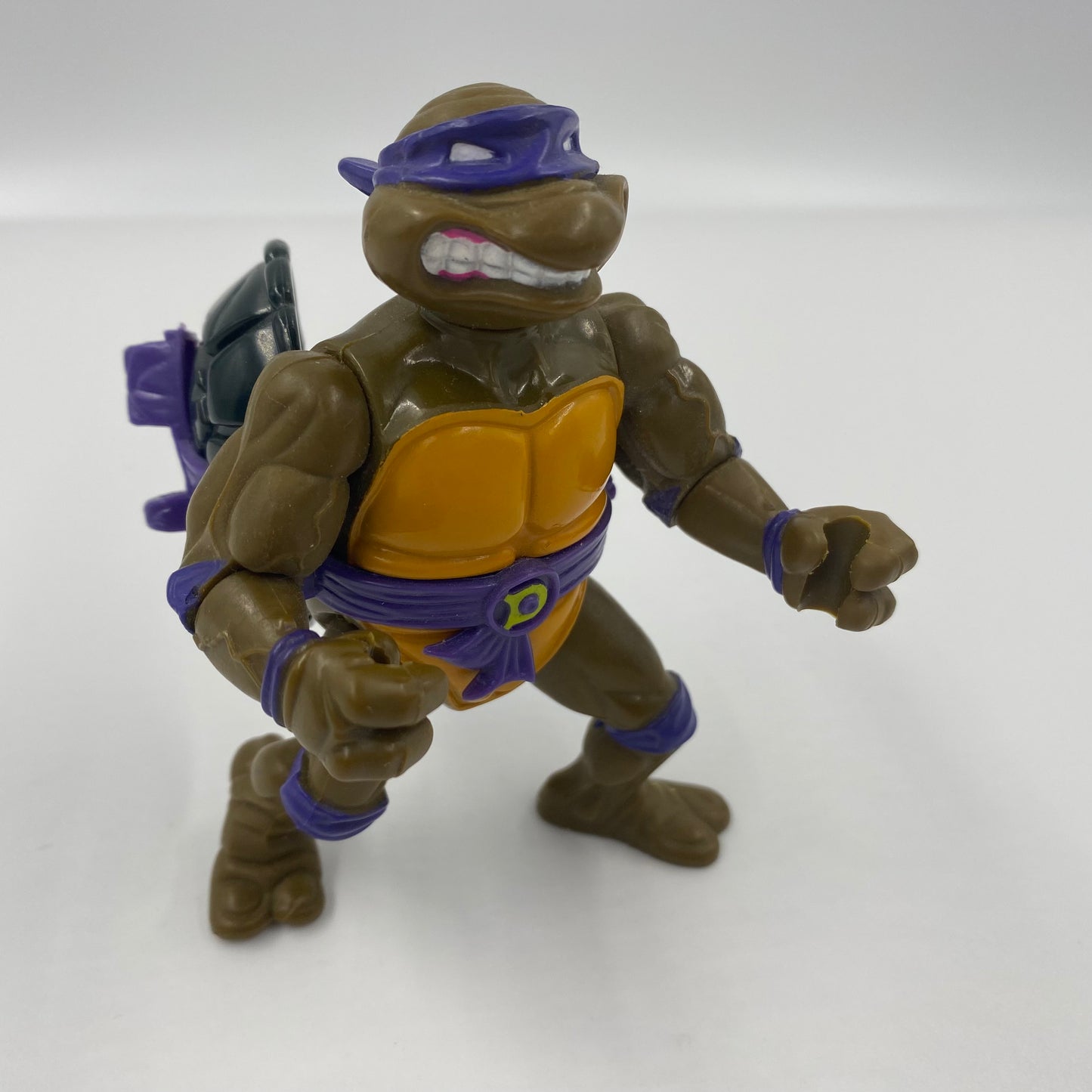 Teenage Mutant Ninja Turtles Donatello With Storage Shell loose 4” action figure (1990) Playmates