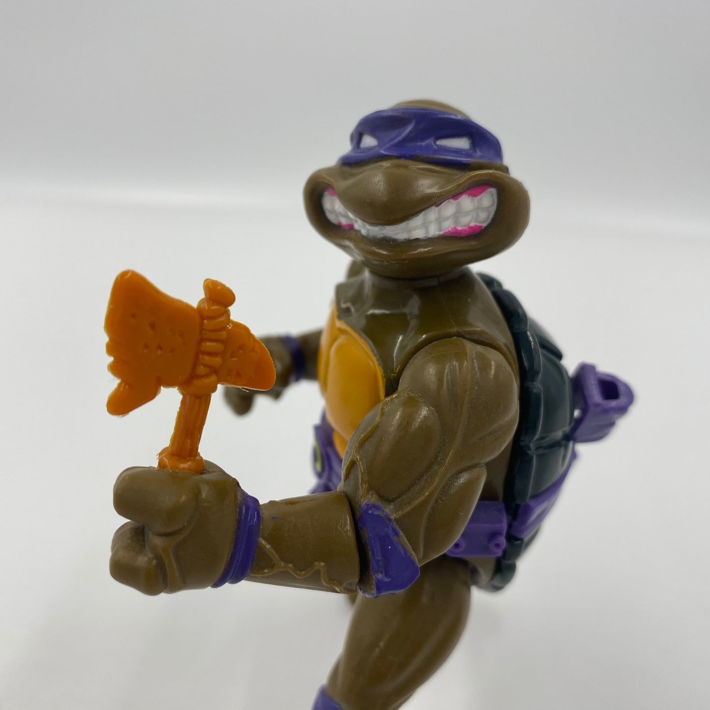 Teenage Mutant Ninja Turtles Donatello With Storage Shell loose 4” action figure (1990) Playmates