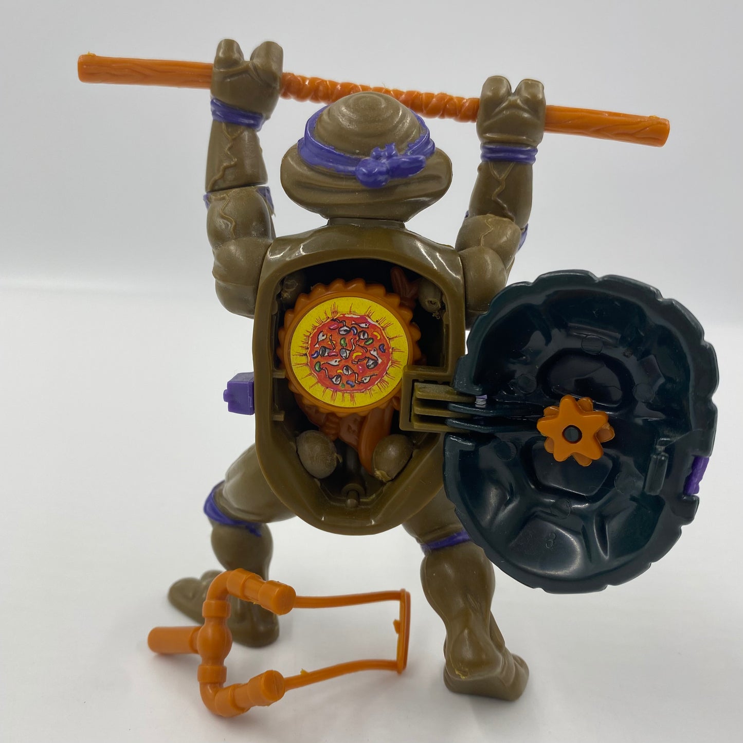 Teenage Mutant Ninja Turtles Donatello With Storage Shell loose 4” action figure (1990) Playmates