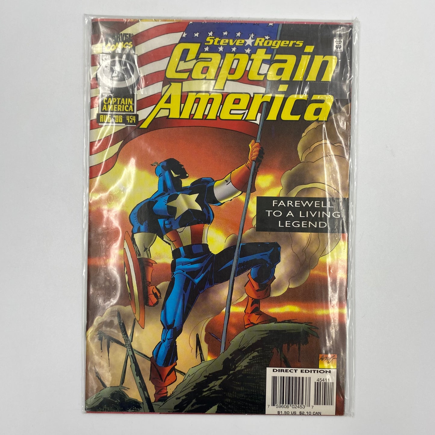 Captain America Retirement Party Fun Pack: Captain America #443 & #454 (1995 & 1996) Marvel