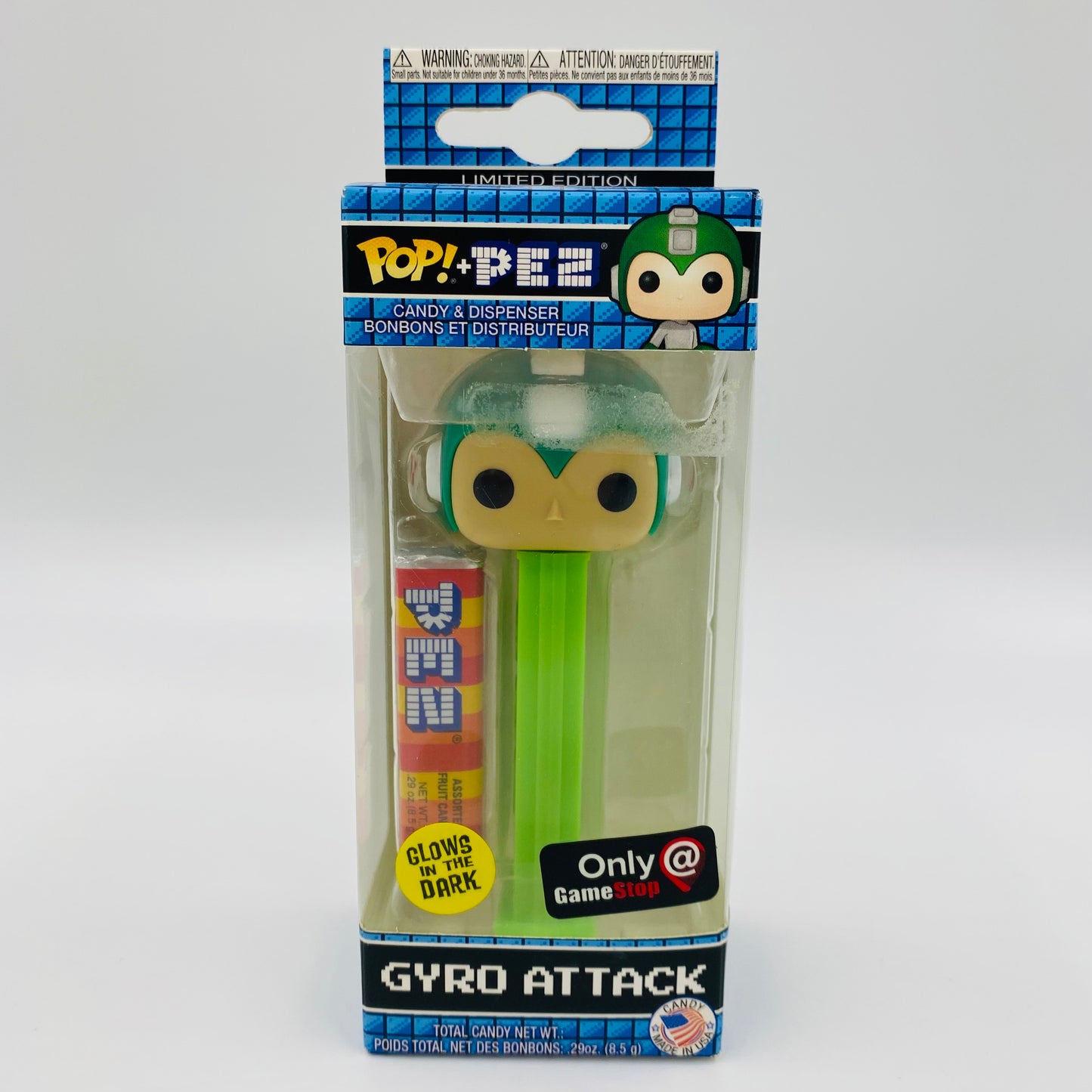 Mega Man Gyro Attack glow in the dark Pop! + PEZ dispenser (2018) boxed