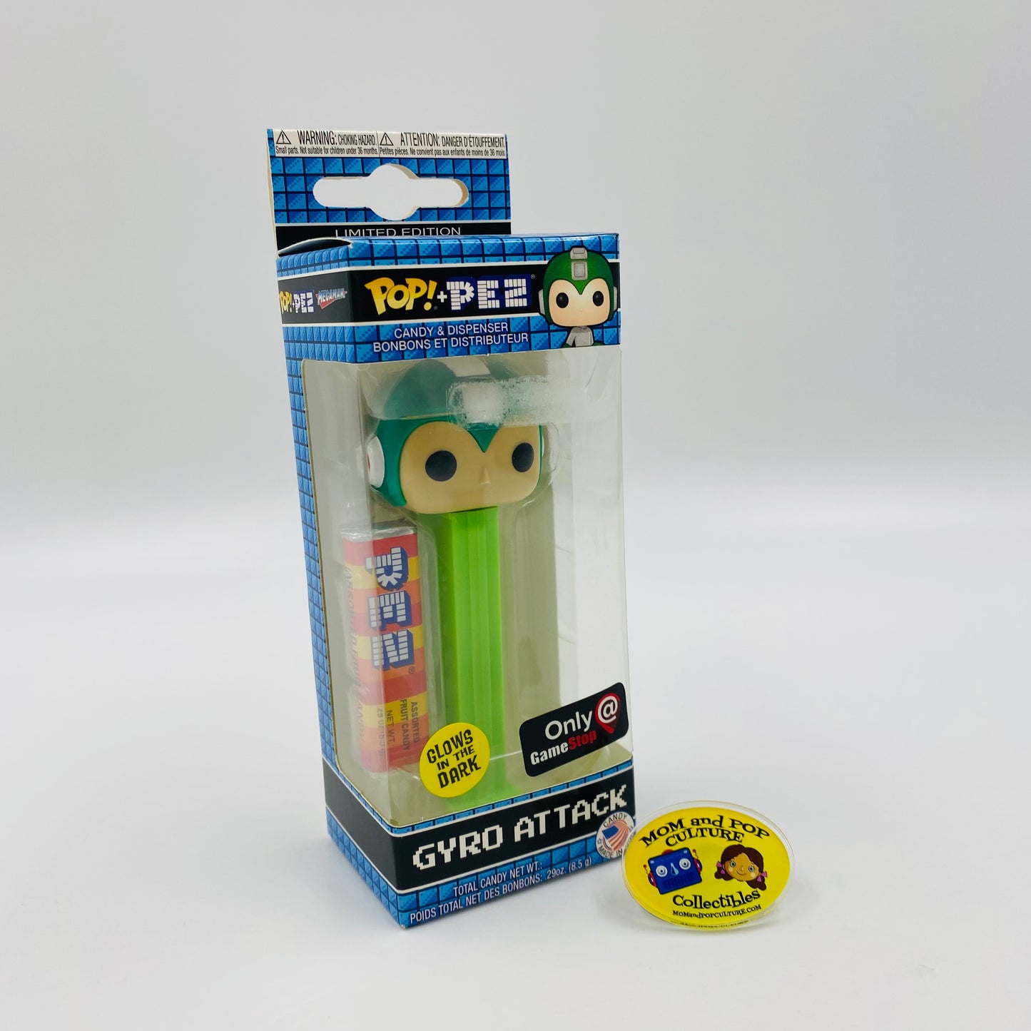 Mega Man Gyro Attack glow in the dark Pop! + PEZ dispenser (2018) boxed