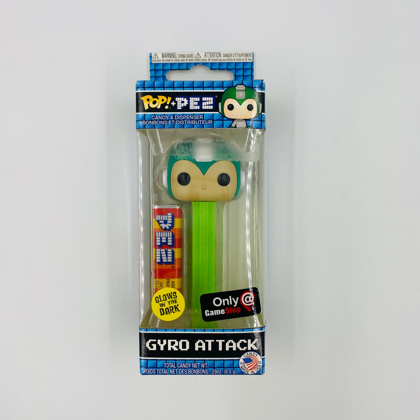 Mega Man Gyro Attack glow in the dark Pop! + PEZ dispenser (2018) boxed