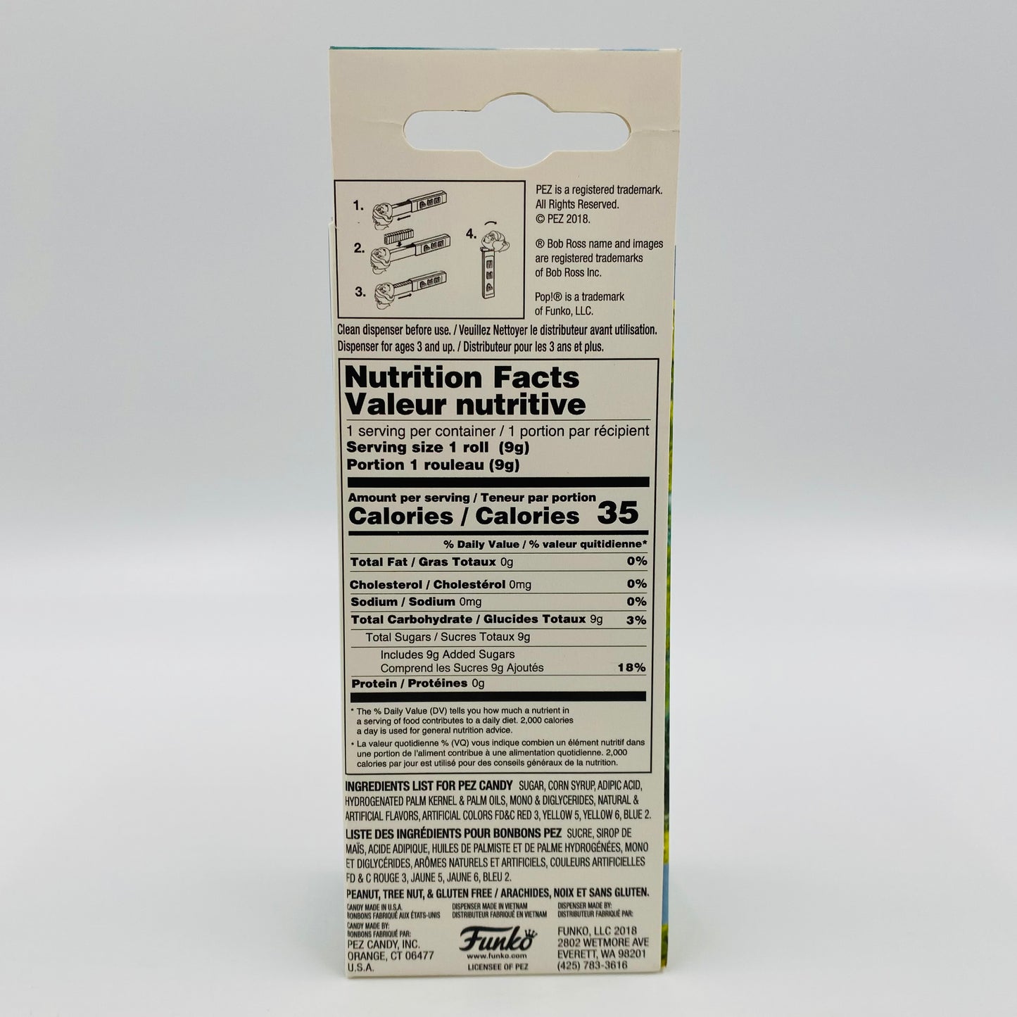 Bob Ross Pop! + PEZ dispenser (2018) boxed