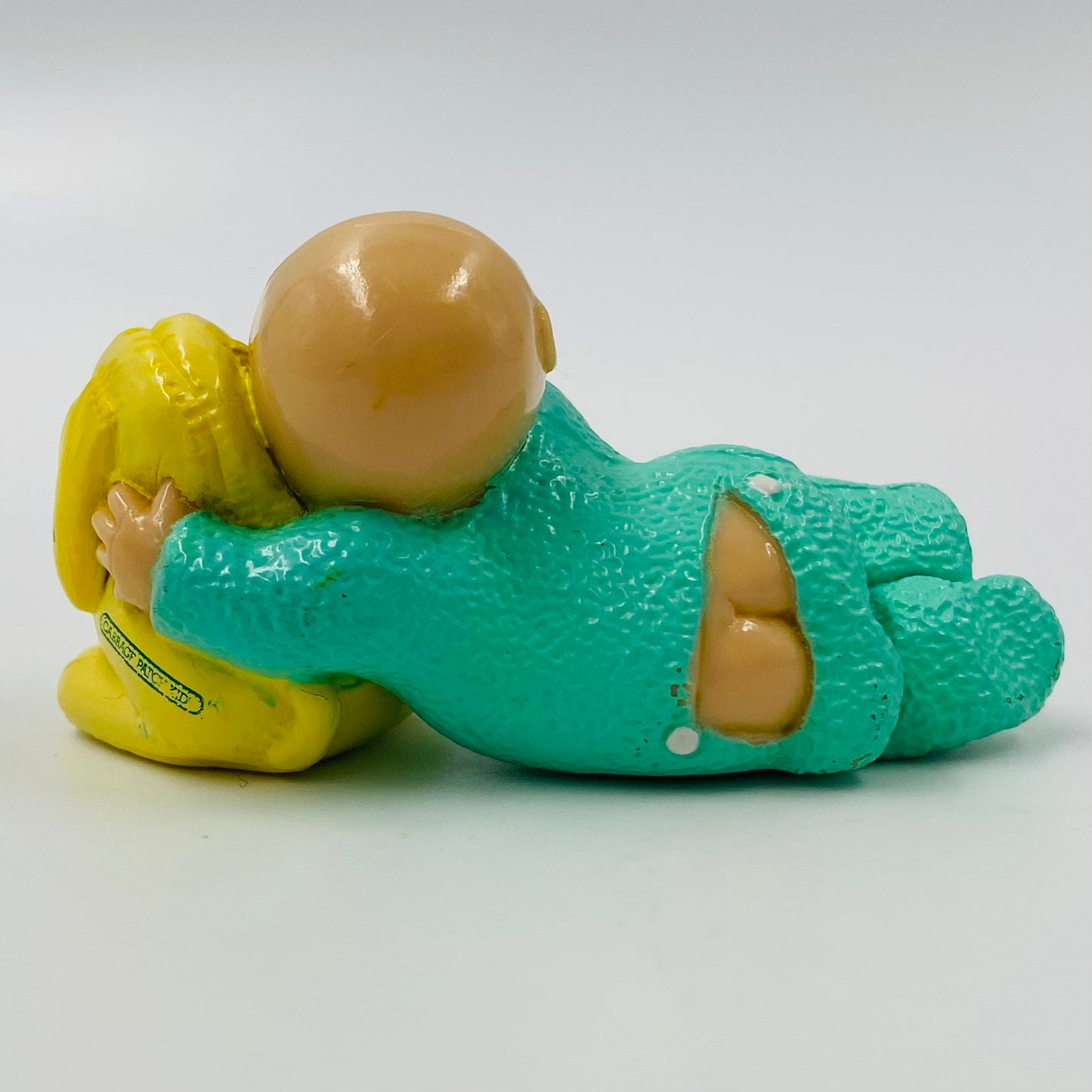 Cabbage Patch Kids green pajamas/yellow puppy loose PVC figurine (1984) Panosh Place