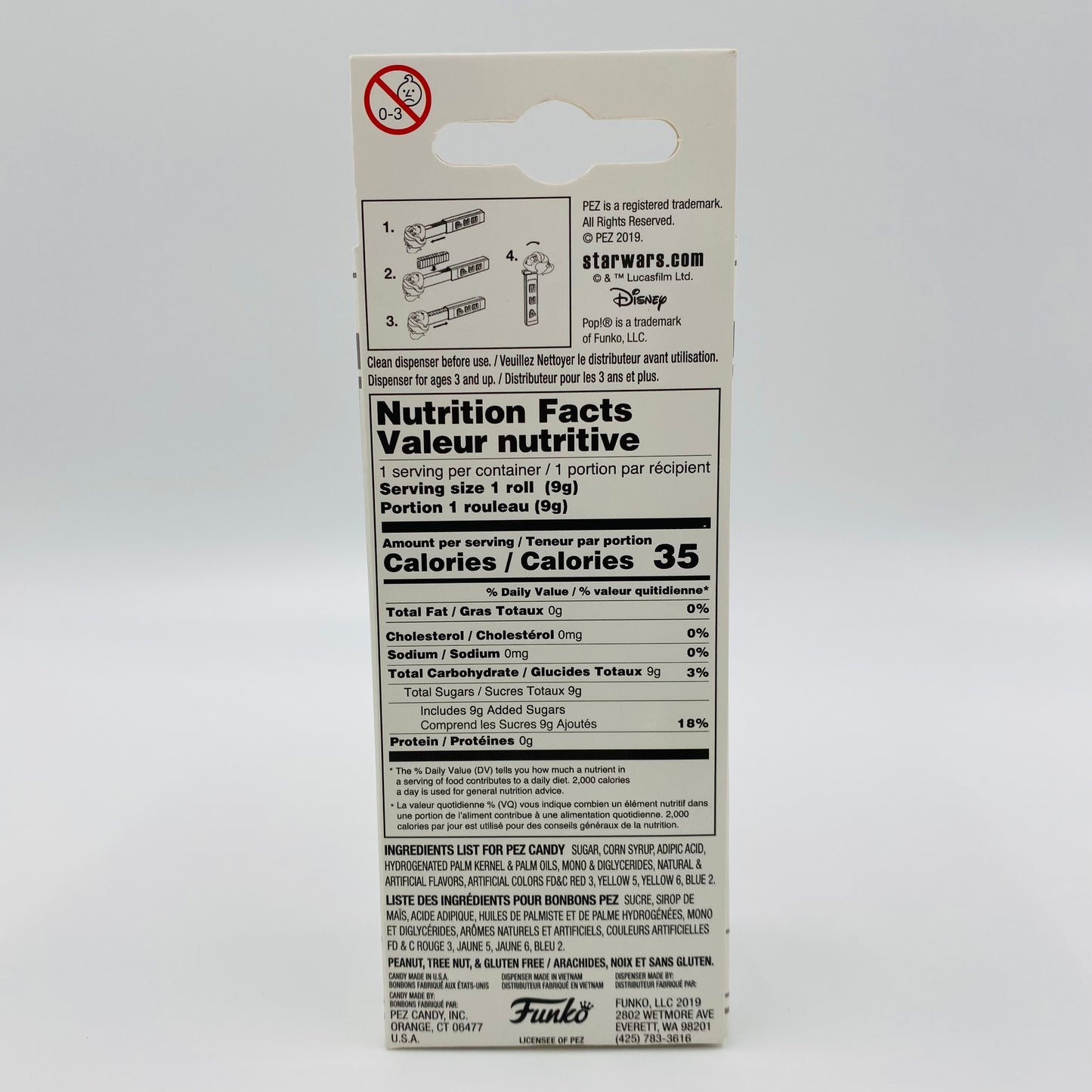 Star Wars Jabba the Hutt Pop! + PEZ dispenser (2019) boxed