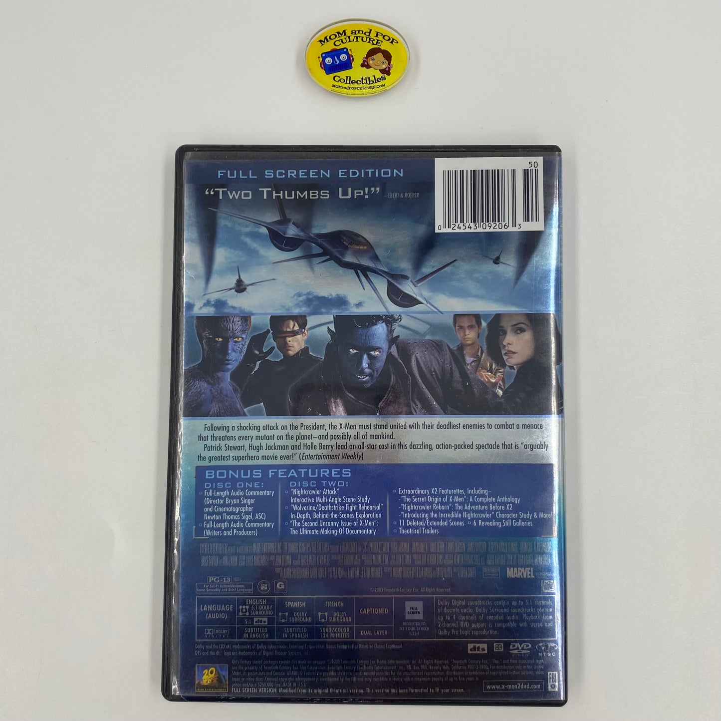 X2 X-Men United full screen DVD (2003) 20th Century Fox Home Entertainment