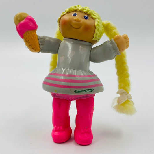 Cabbage Patch Kids grey & pink outfit/ice cream cone loose 3.5” poseable figure (1984) Panosh Place