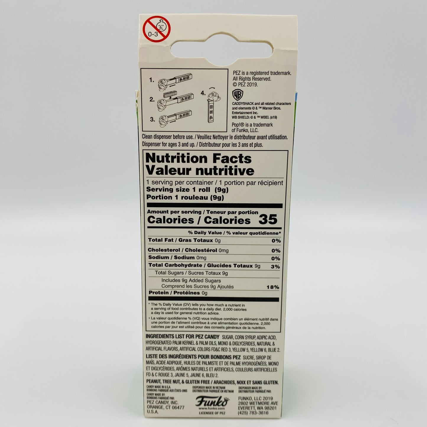 Caddyshack Carl Spackler Pop! + PEZ dispenser (2019) boxed