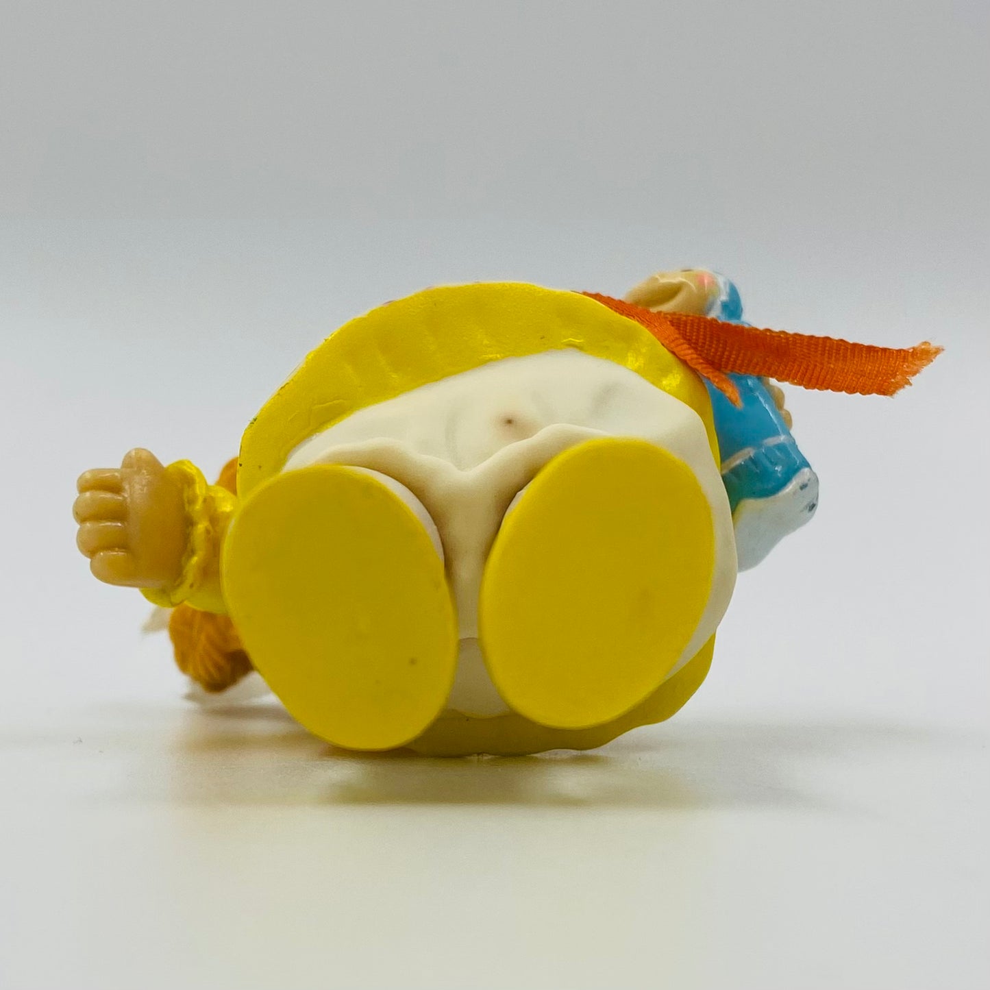 Cabbage Patch Kids yellow, white & orange outfit/blue doll loose 3.5” poseable figure (1984) Panosh Place