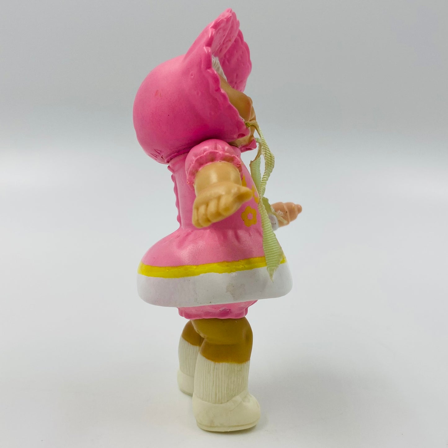 Cabbage Patch Kids pink outfit with yellow flowers/milk bottle loose 3.5” poseable figure (1984) Panosh Place