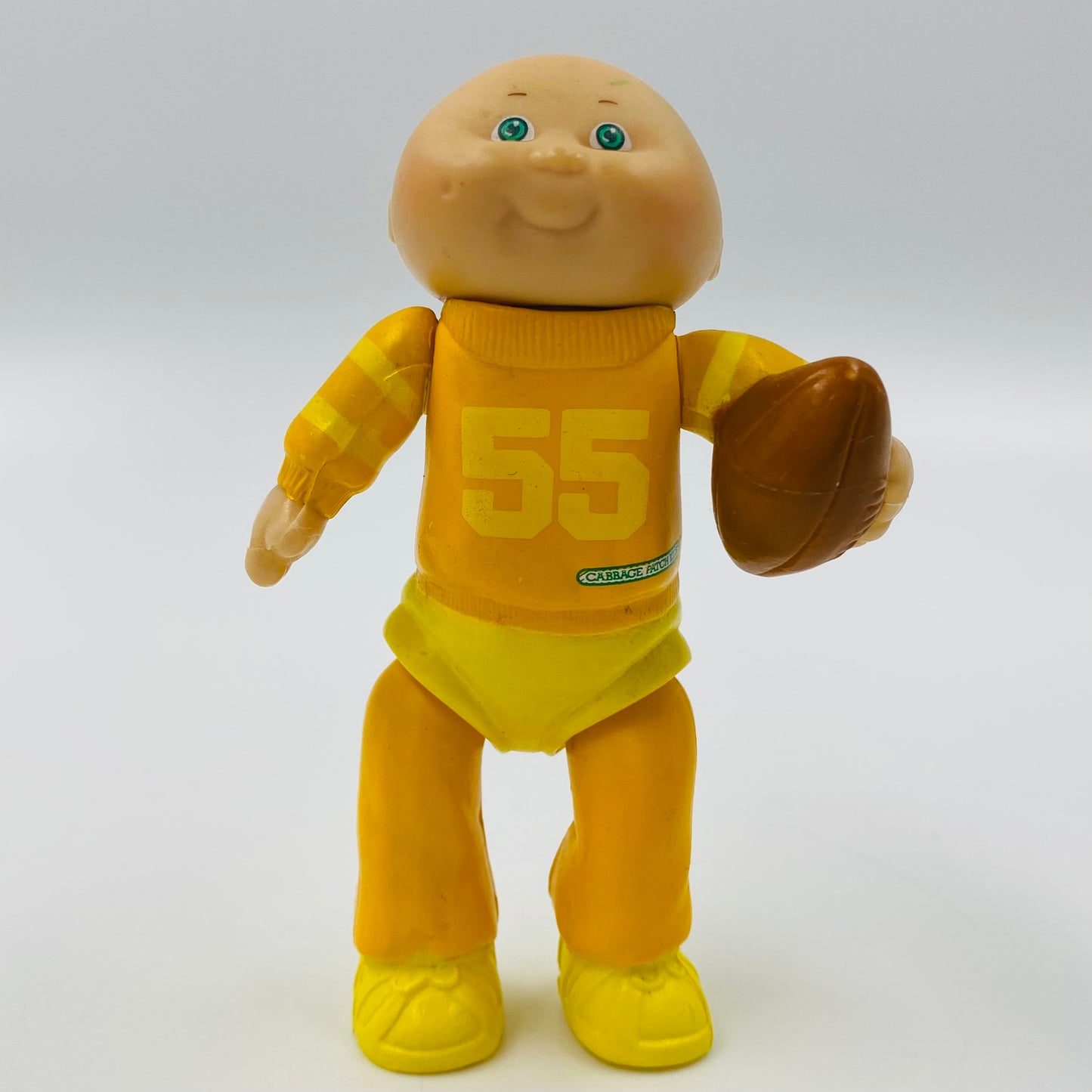 Cabbage Patch Kids yellow & orange outfit/football loose 3.5” poseable figure (1984) Panosh Place