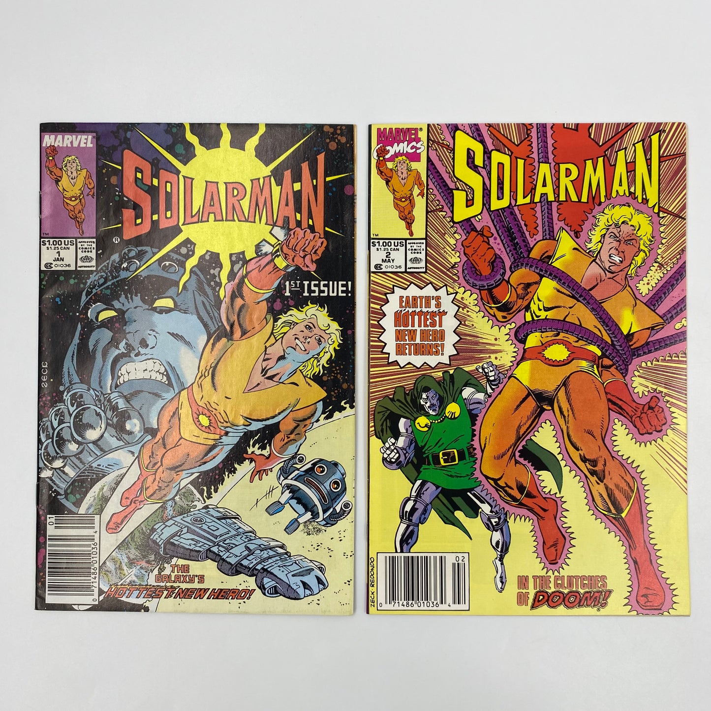 Solarman #1-2 (1989-1990) Marvel (FN-, FN)