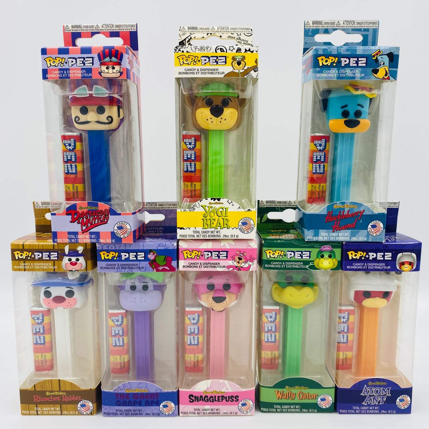 M&PC Pop! + PEZ Dispenser MEGA FUN PACK: Hanna-Barbera!