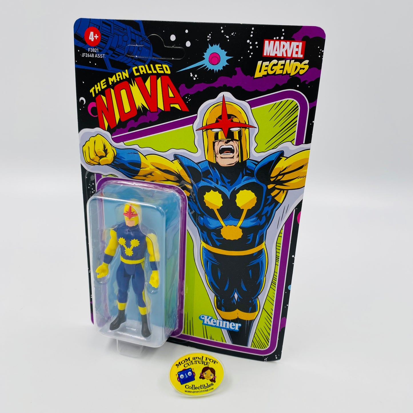 Marvel Legends Retro Nova carded 3.75” action figure (2022) Kenner (Hasbro)