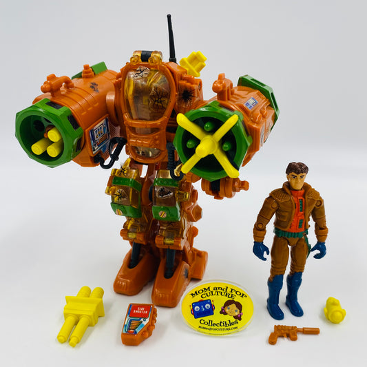 Exosquad Wolf Bronski with Ground Assault E-Frame loose 3” action figure with vehicle (1993) Playmates