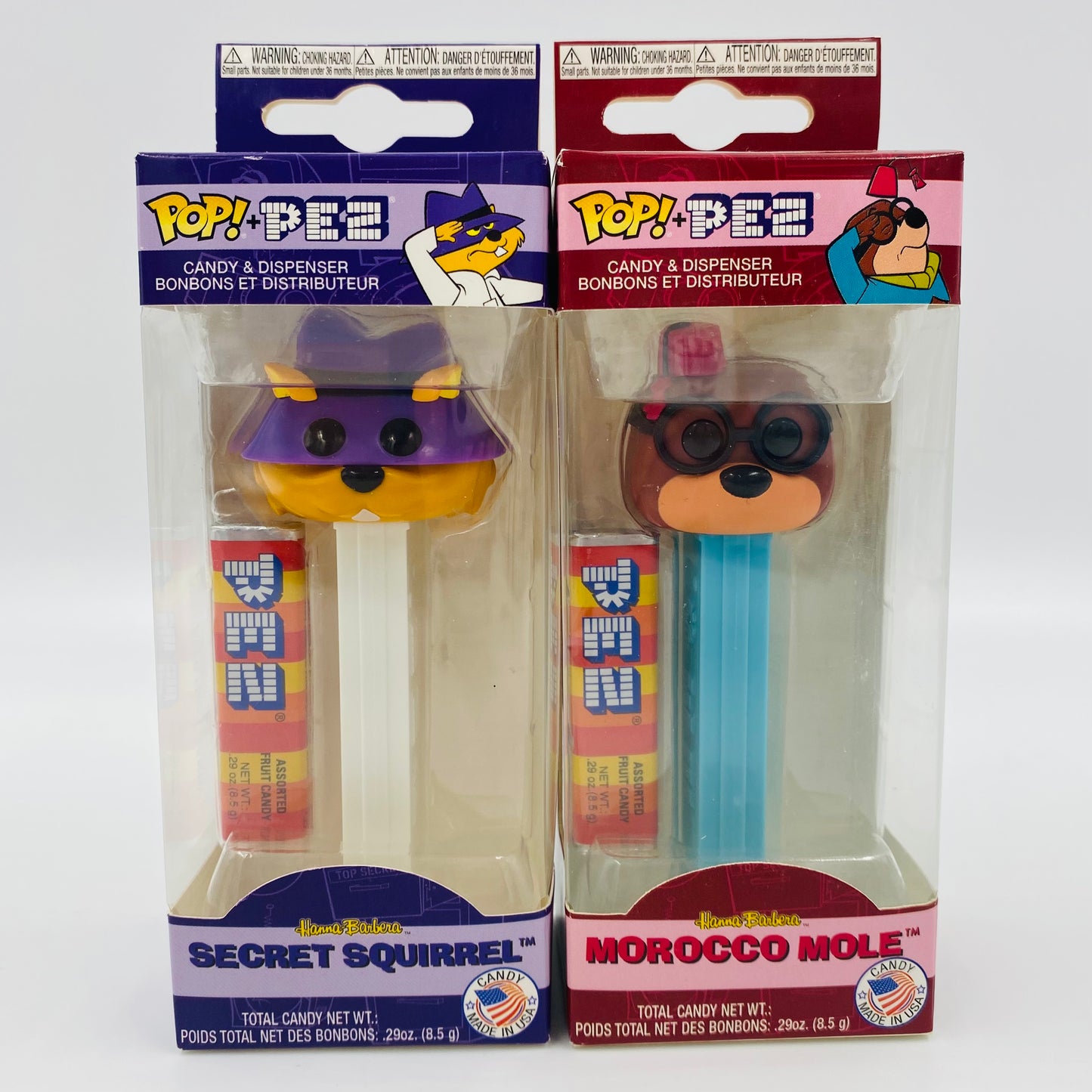 M&PC Pop! + PEZ Dispenser FUN PACK: Hanna-Barbera Secret Squirrel & Morocco Mole