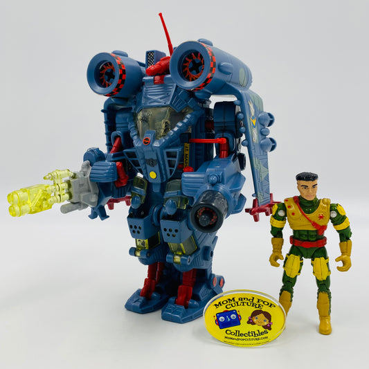 Exosquad J.T. Marsh with Aerial Assault E-Frame loose 3” action figure with vehicle (1993) Playmates
