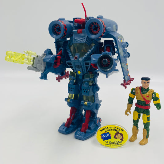 Exosquad J.T. Marsh with Aerial Assault E-Frame loose 3” action figure with vehicle (1993) Playmates