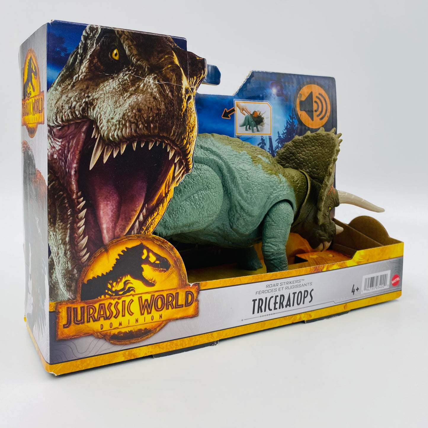 Jurassic World Dominion Roar Strikers Triceratops carded action figure (2022) Mattel