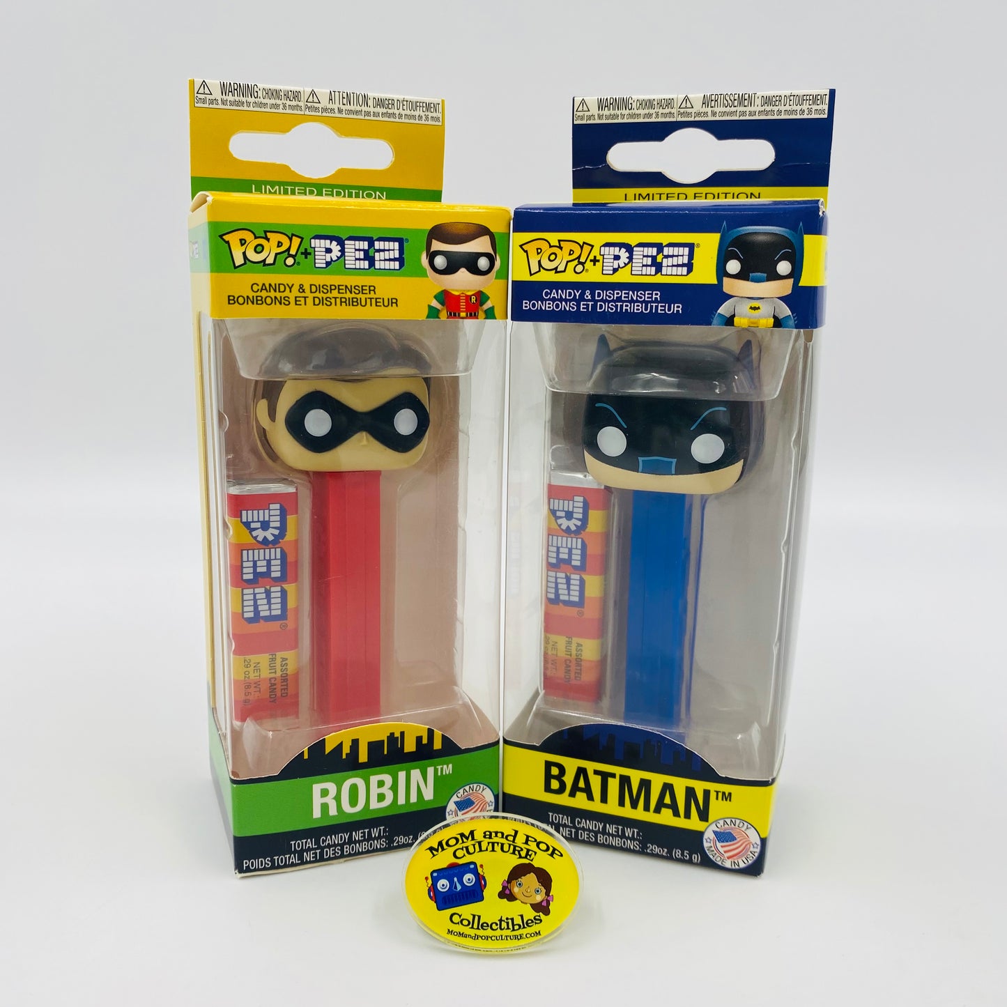 M&PC Pop! + PEZ Dispenser FUN PACK: Batman & Robin