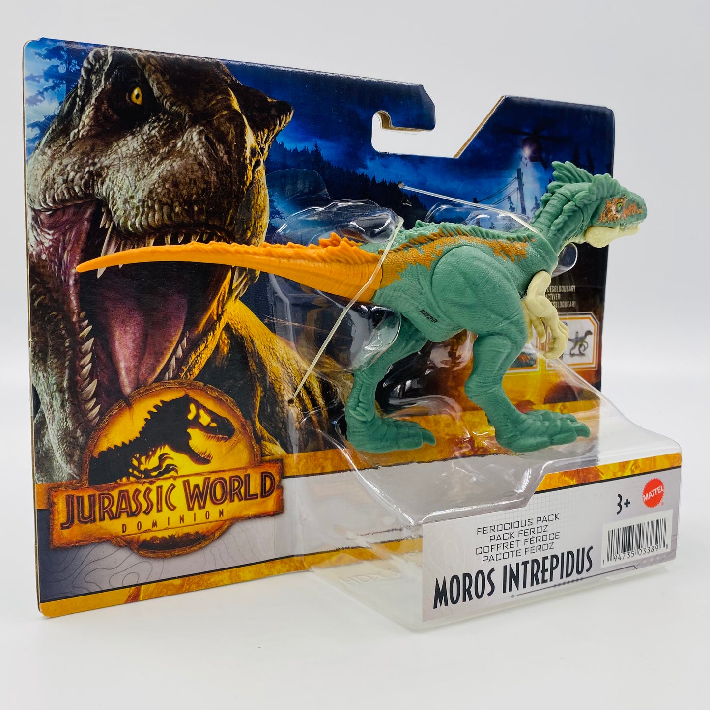 Jurassic World Dominion Ferocious Pack Moros Intrepidus carded action figure (2022) Mattel