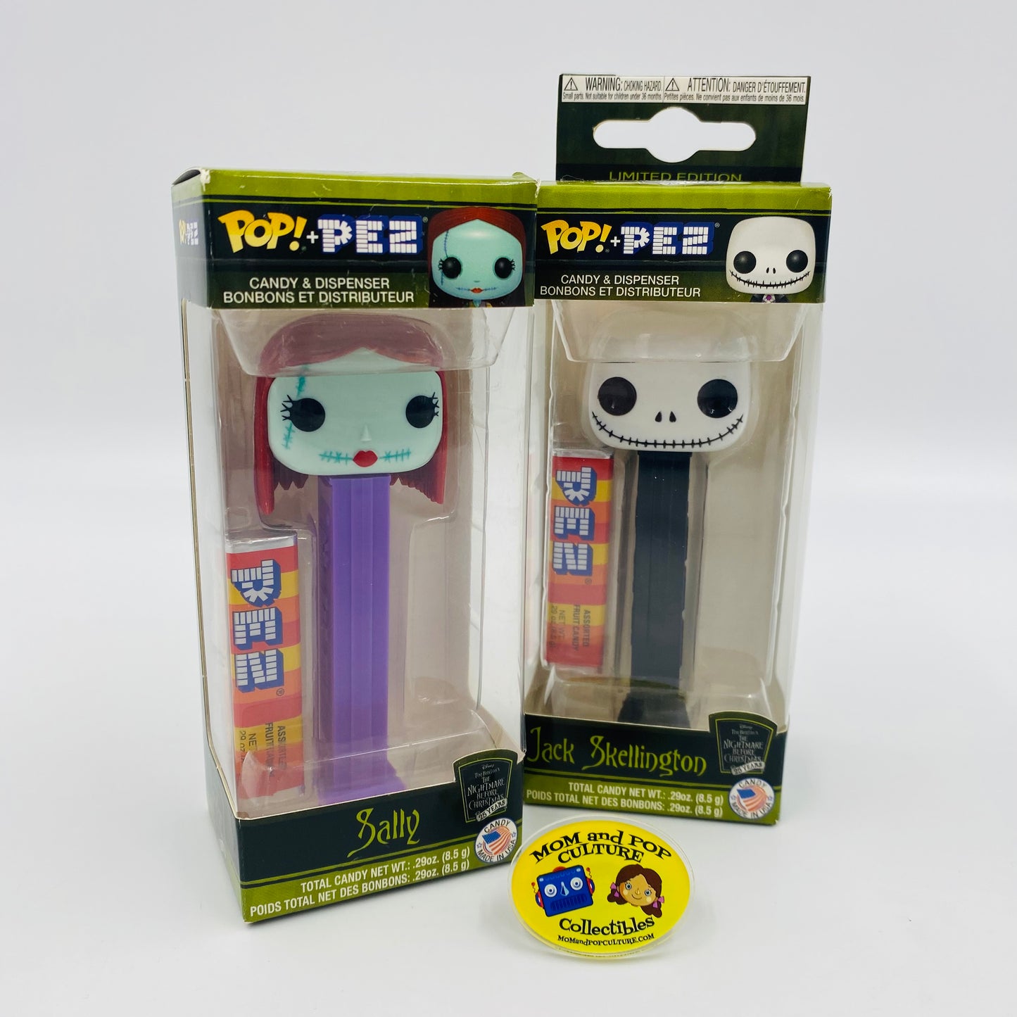 M&PC Pop! + PEZ Dispenser FUN PACK: Disney Nightmare Before Christmas Jack & Sally