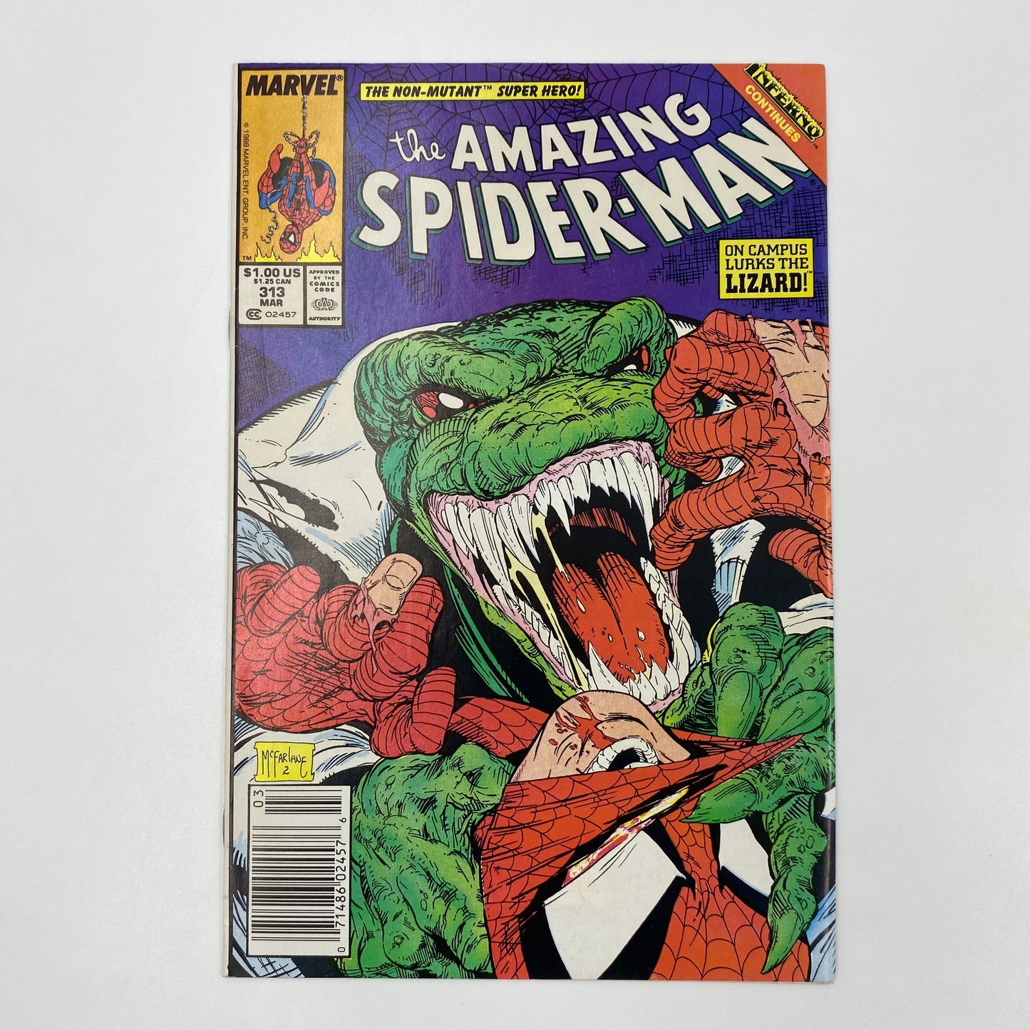Amazing Spider-Man #313 “Inferno” newsstand edition (1989) Marvel (VF-)