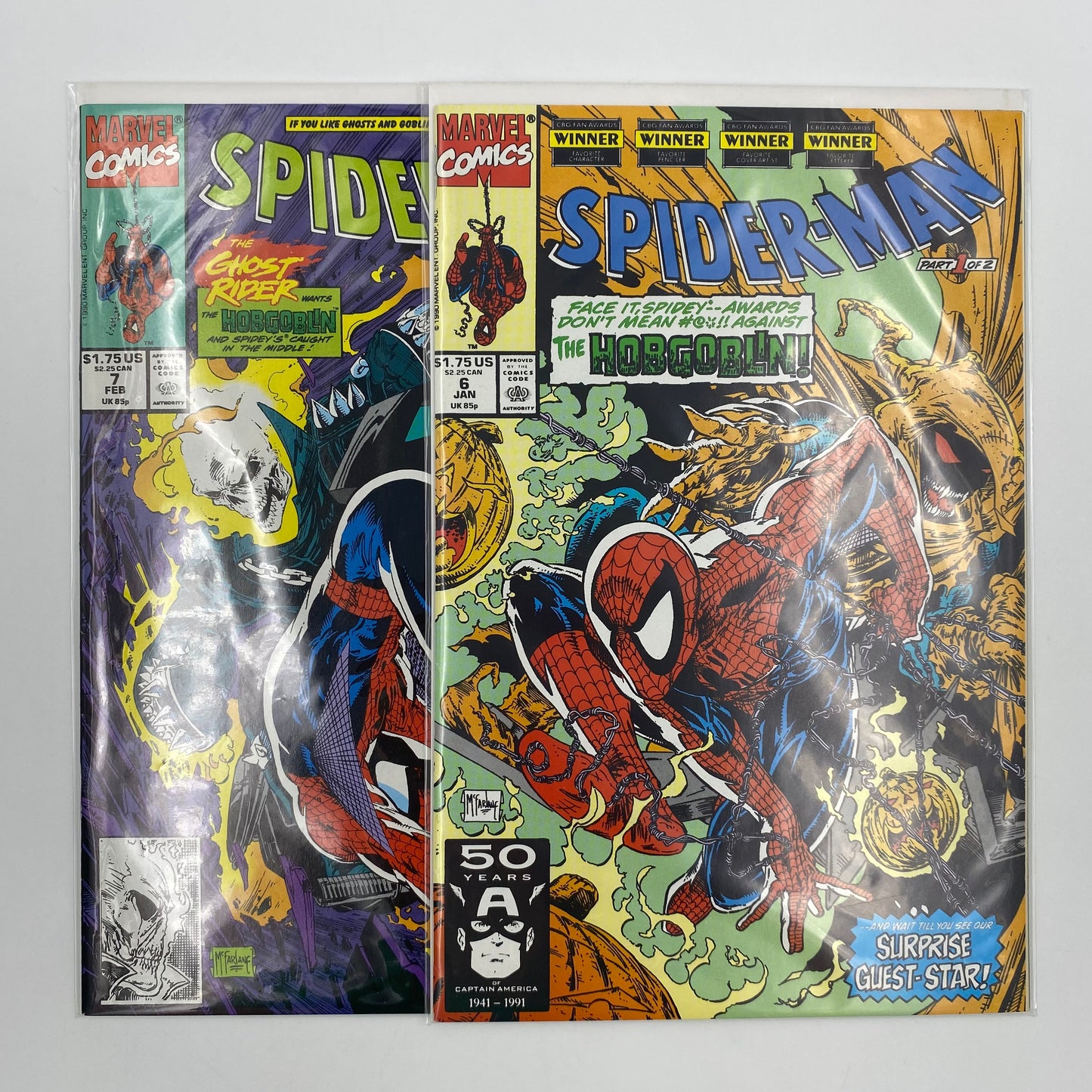 Spider-Man #6 & 7 “Masques” (1991) Marvel $4