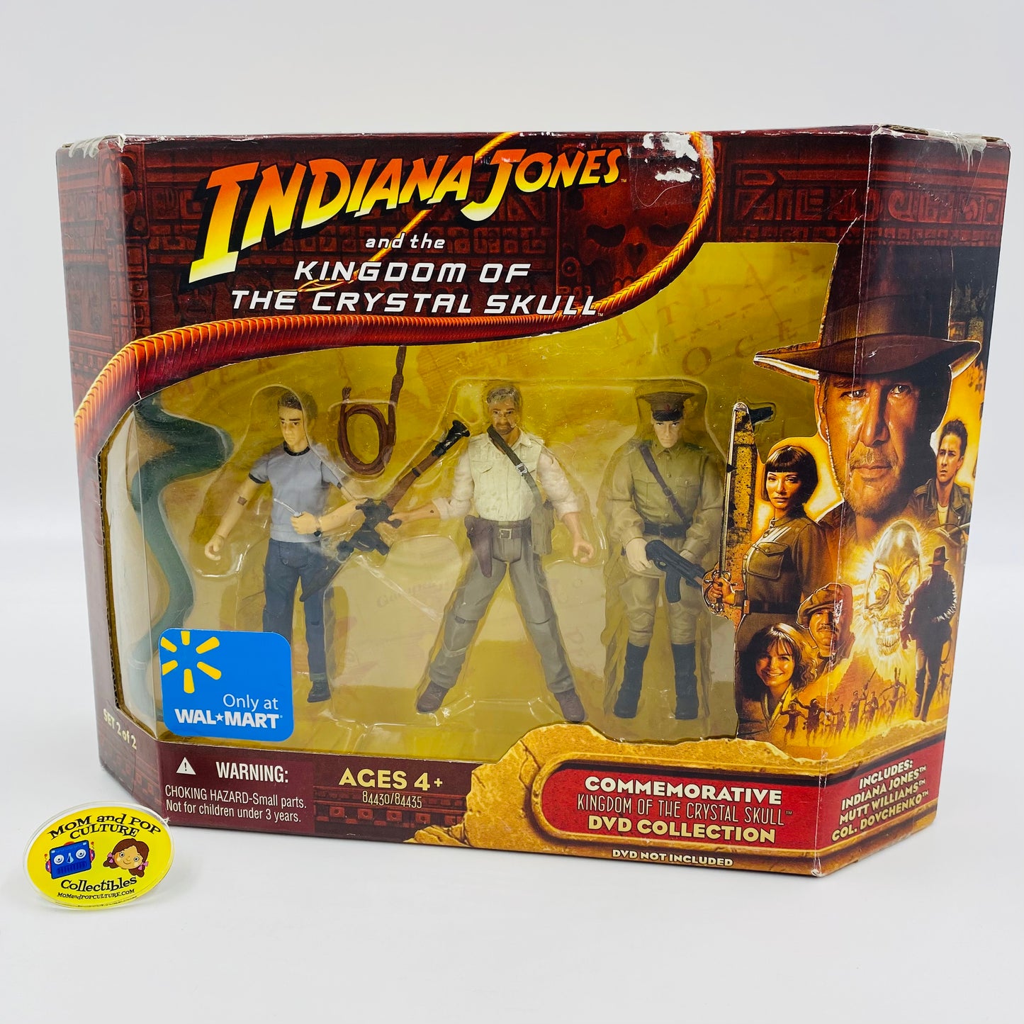Indiana Jones and the Kingdom of Crystal Skull Commemorative DVD Collection 3.75” boxed action figures (2008) Hasbro