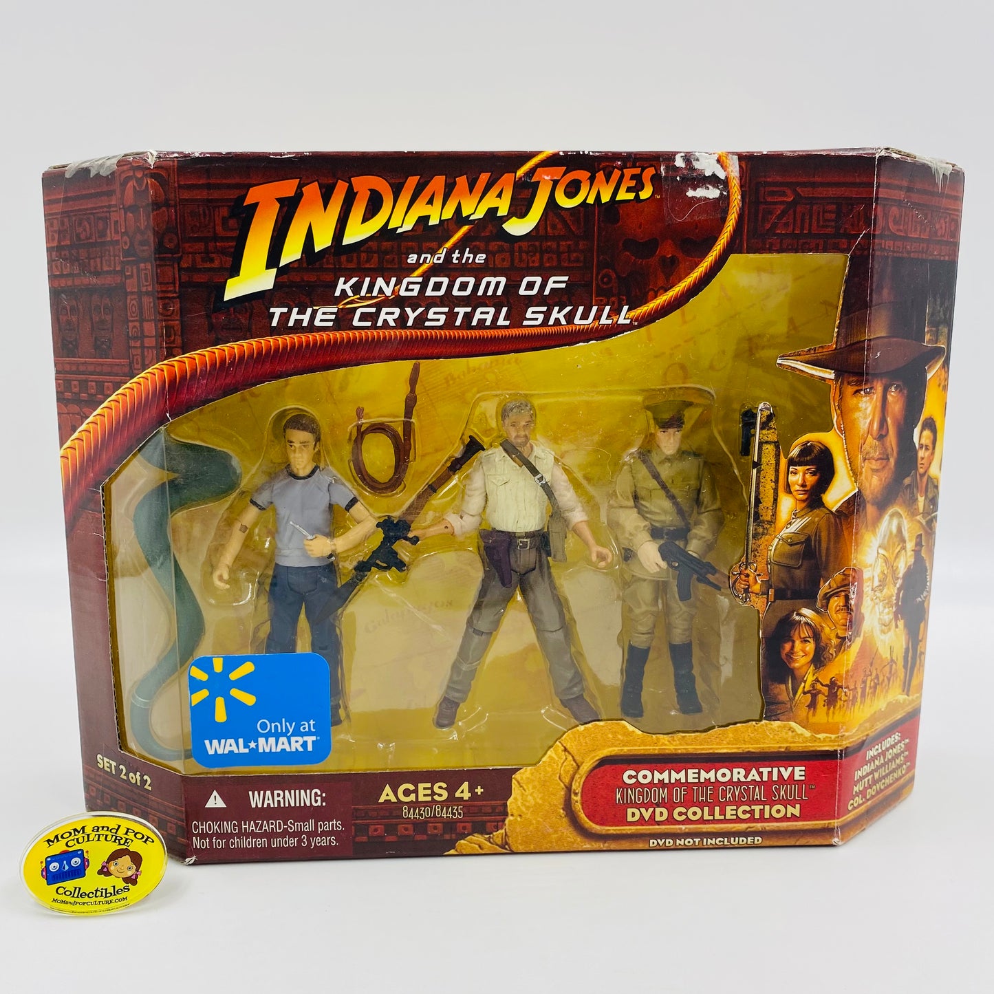Indiana Jones and the Kingdom of Crystal Skull Commemorative DVD Collection 3.75” boxed action figures (2008) Hasbro