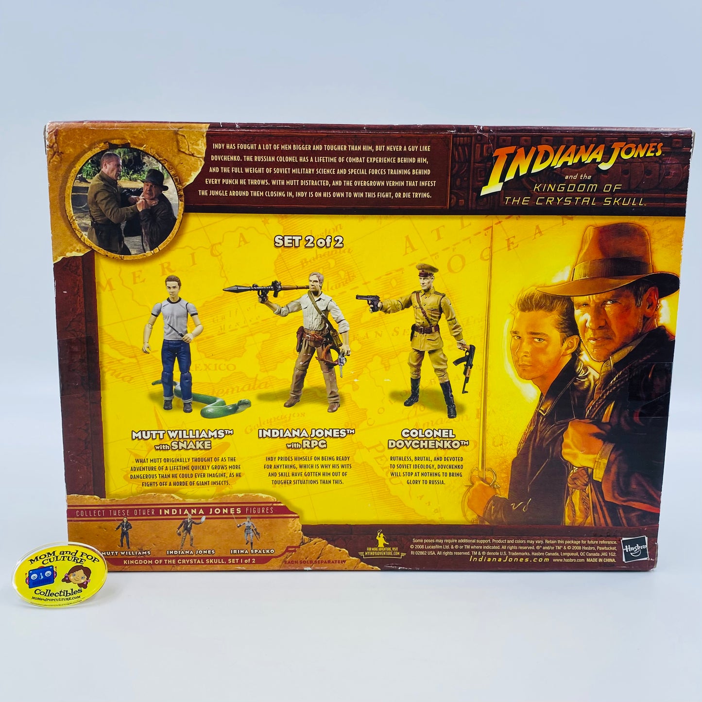 Indiana Jones and the Kingdom of Crystal Skull Commemorative DVD Collection 3.75” boxed action figures (2008) Hasbro