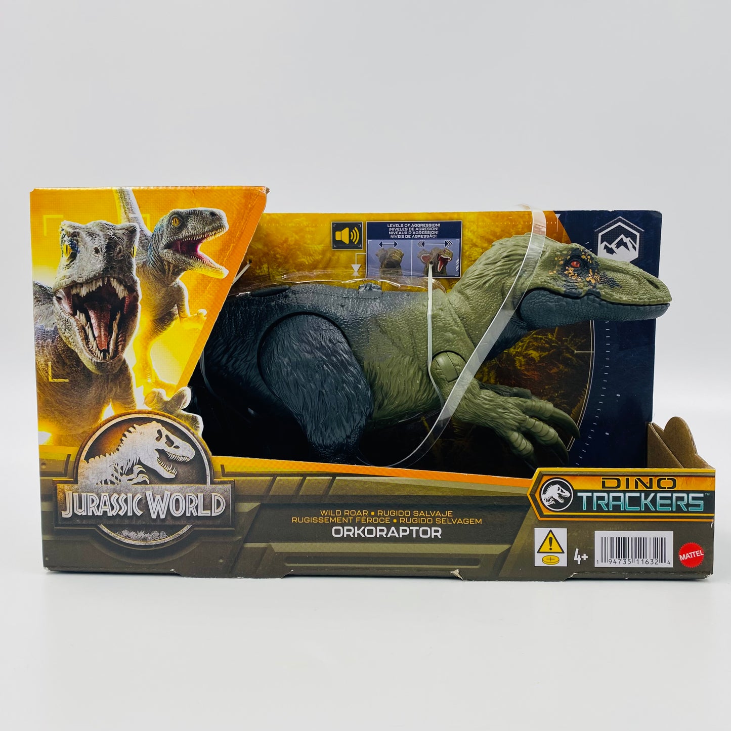 Jurassic World Wild Roar Orkoraptor carded action figure (2023) Mattel