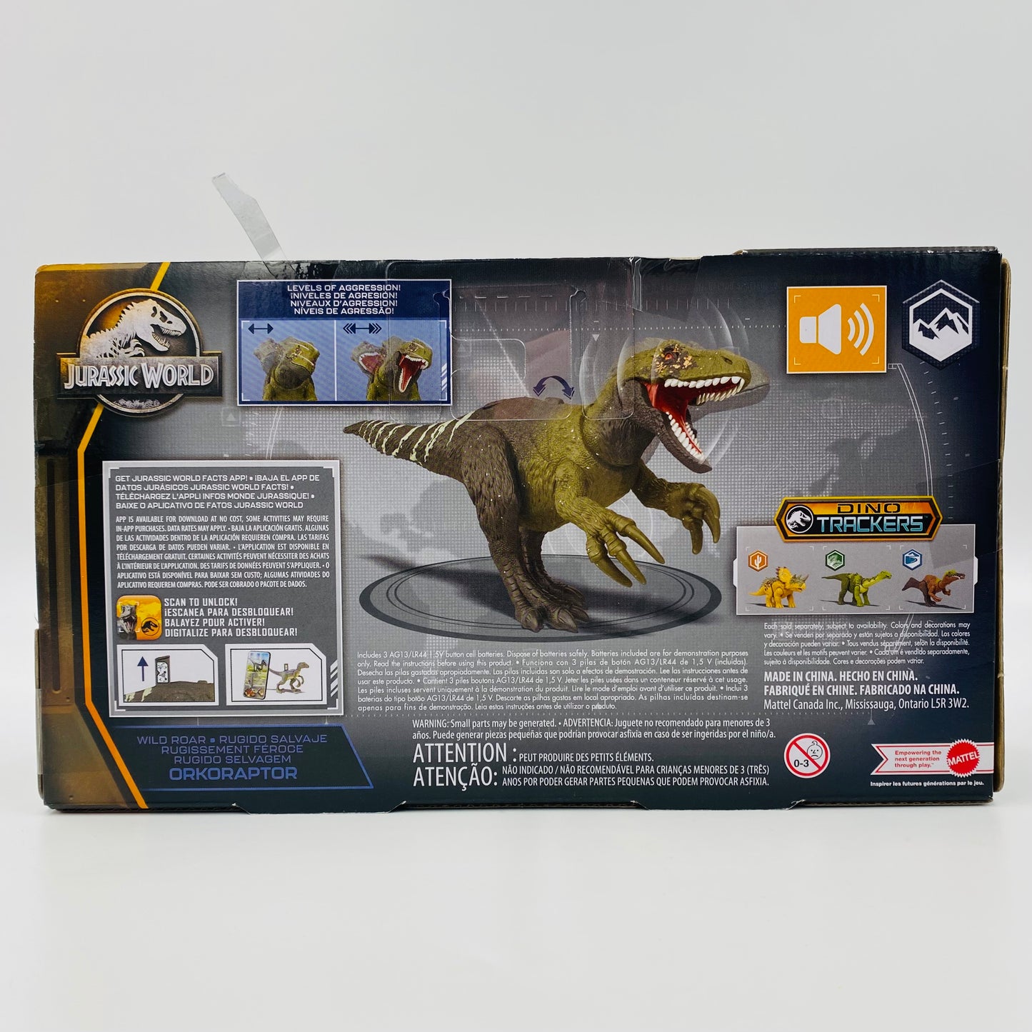 Jurassic World Wild Roar Orkoraptor carded action figure (2023) Mattel